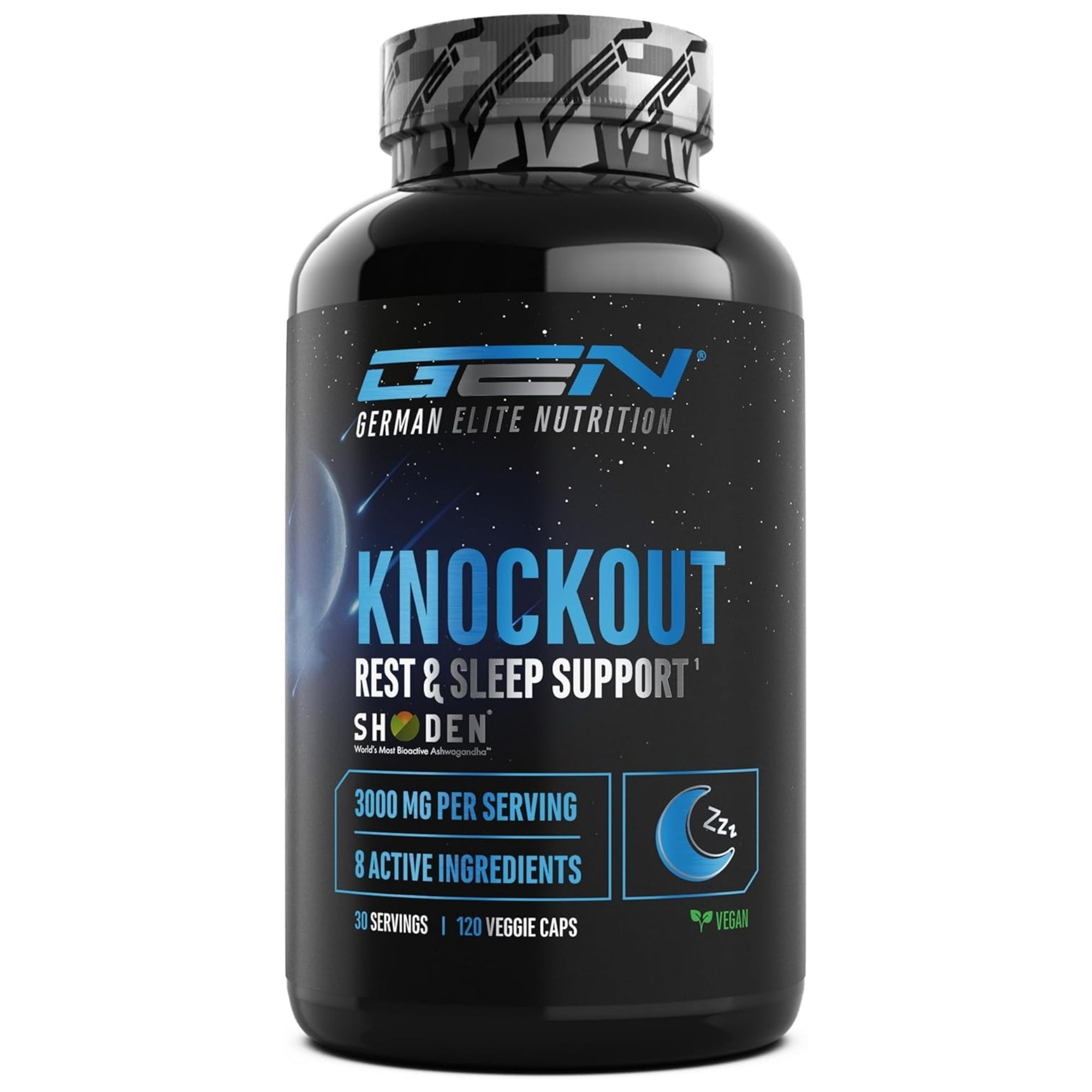 Knockout Shoden Ashwagandha e Magnesio | 120 Capsule | German Elite Nutrition