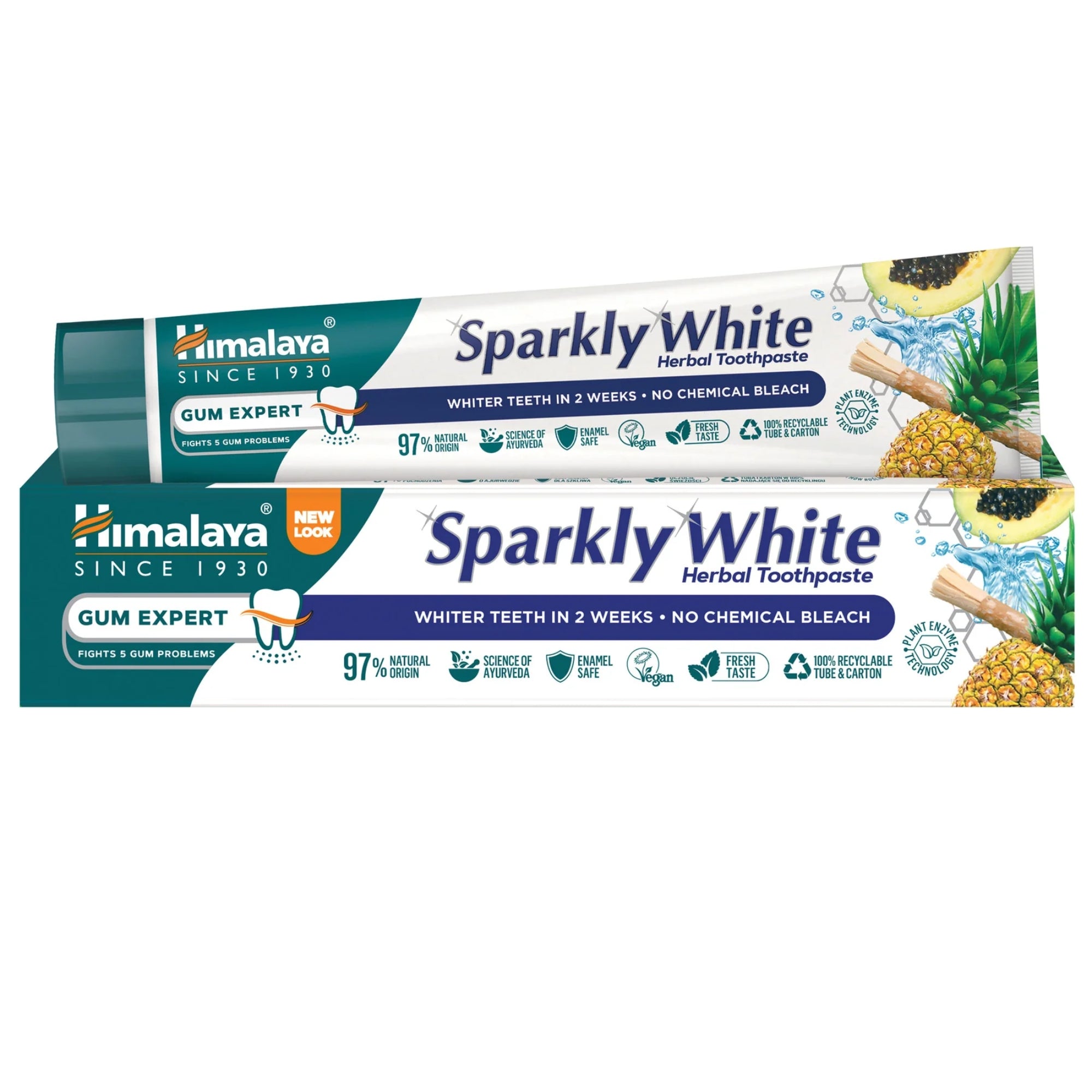 Gum Expert Dentifricio alle Erbe Sparkly White | 75 ml | Himalaya