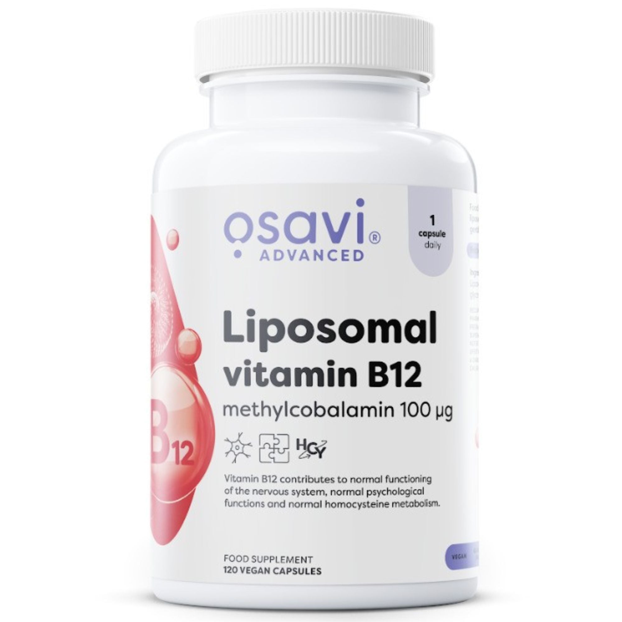 Osavi Vitamina B12 Liposomiale Metilcobalamina 100mcg - 120 capsule vegan | acquista in Italia