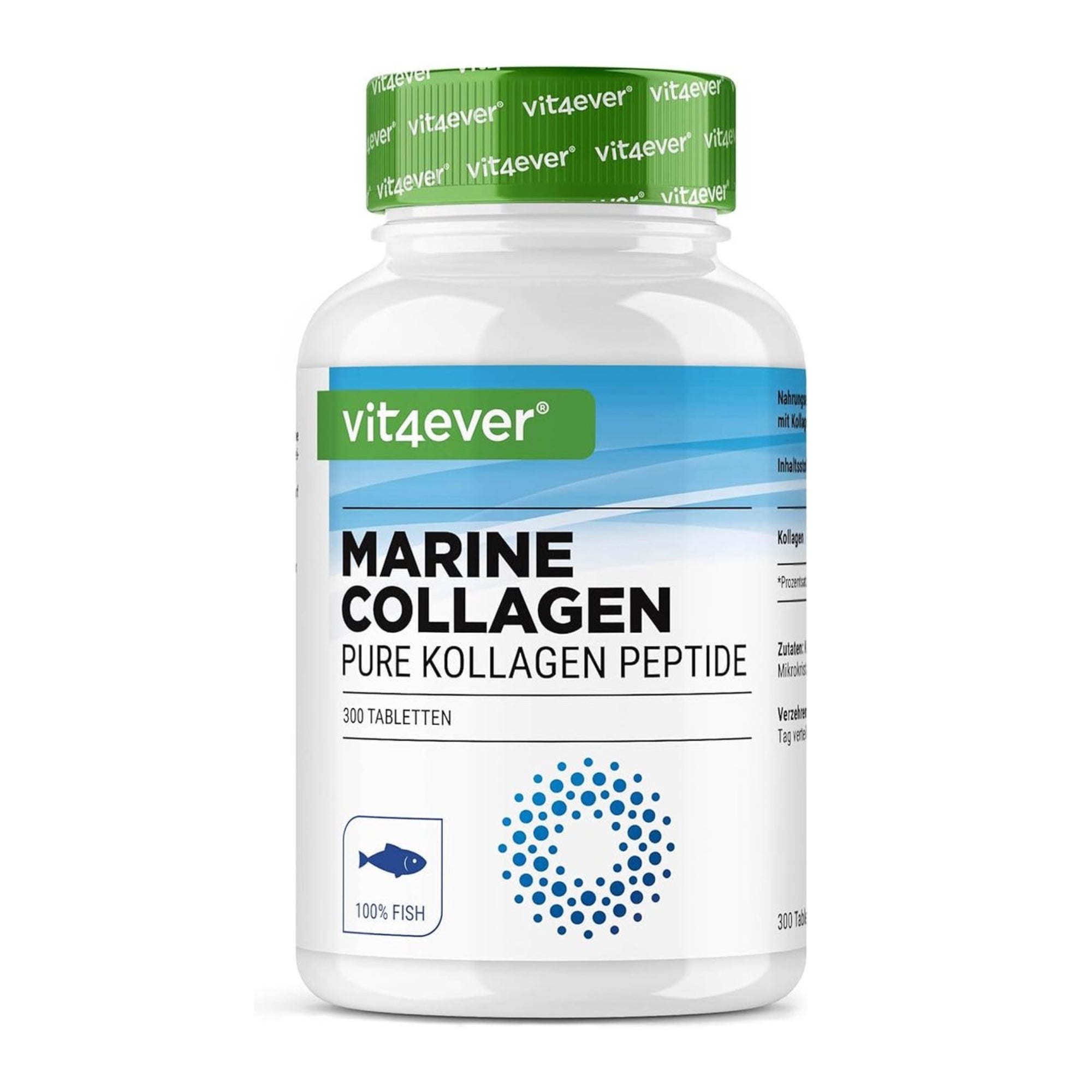 Collagene Marino 3000mg (Collagene di Pesce) | 300 Compresse | Vit4ever