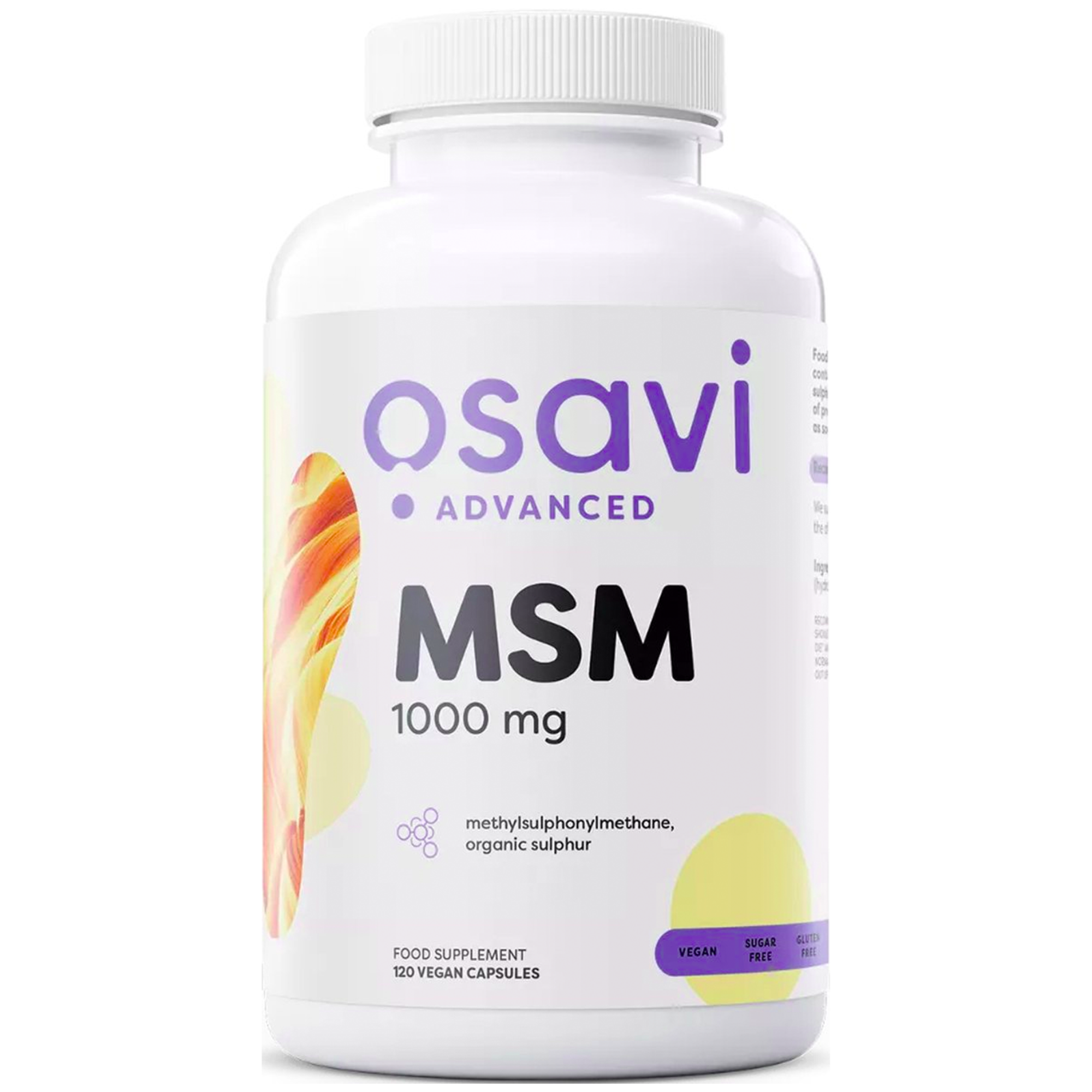 Osavi MSM 2000mg metilsulfonilmetano - 120 capsule vegane con zolfo organico | acquista in Italia