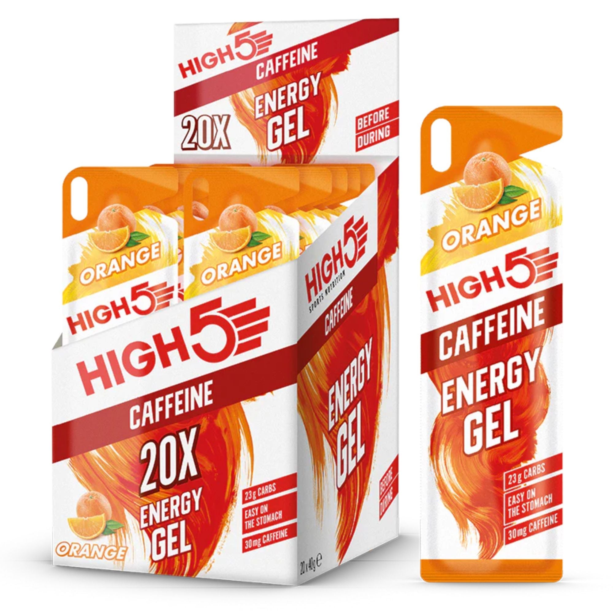 High5 Energy Gel Caffeine Orange | 23 g di carboidrati per gel