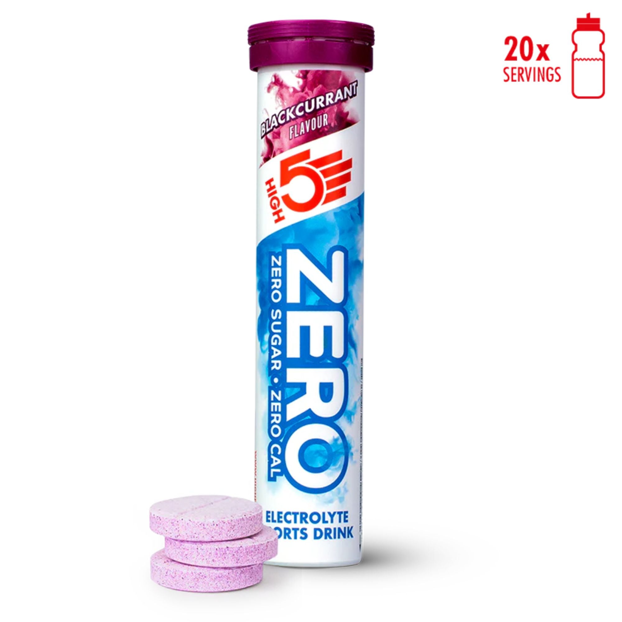 HIGH5 ZERO Ribes Nero | compresse effervescenti di elettroliti