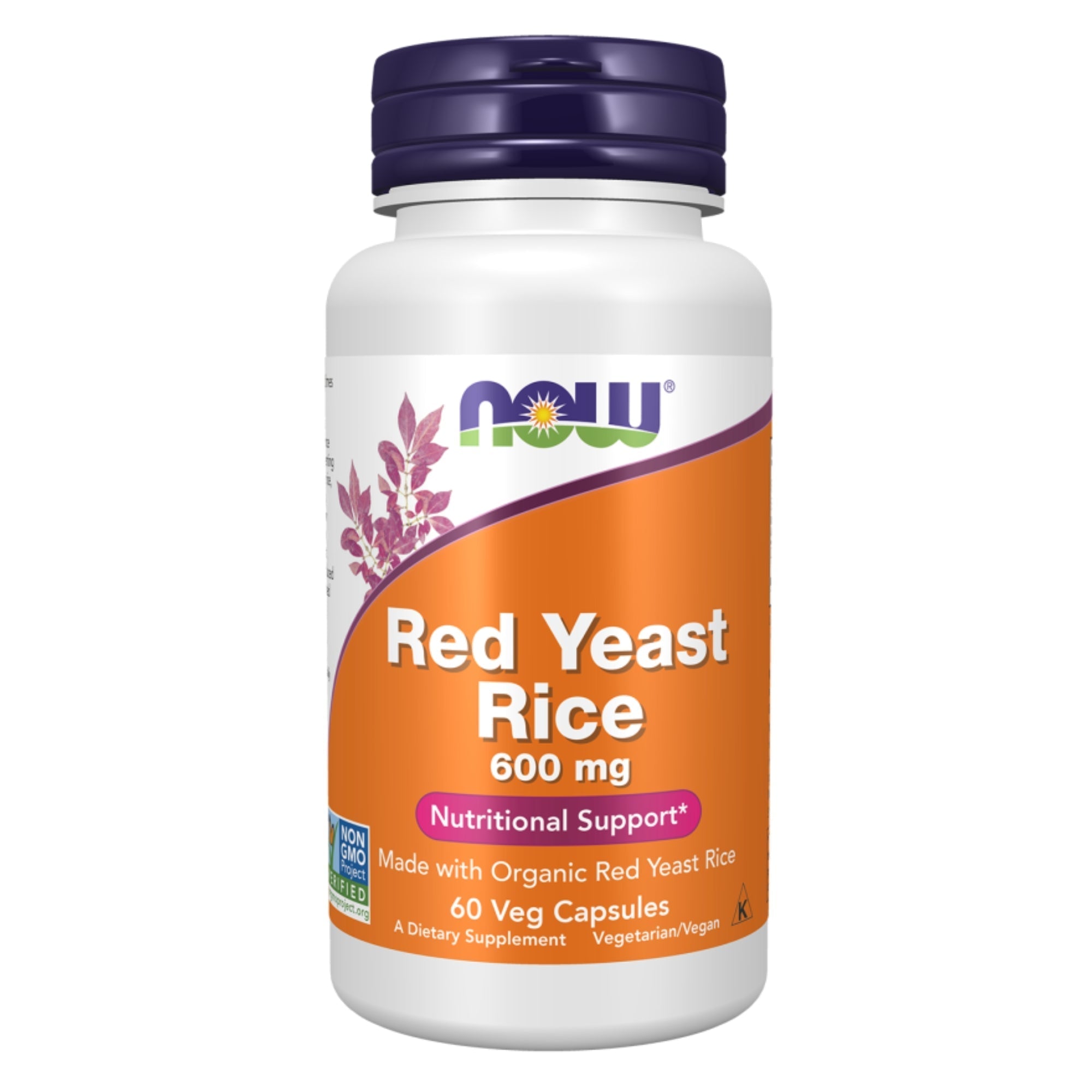Riso Rosso Fermentato 600mg | 60 capsule vegan | NOW Foods