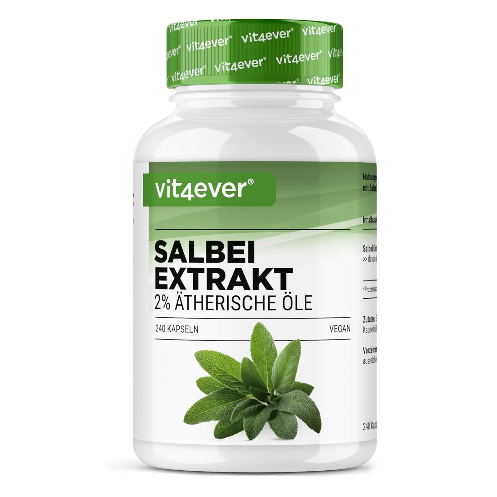Estratto di Salvia 10:1 | 240 Capsule | Vit4ever