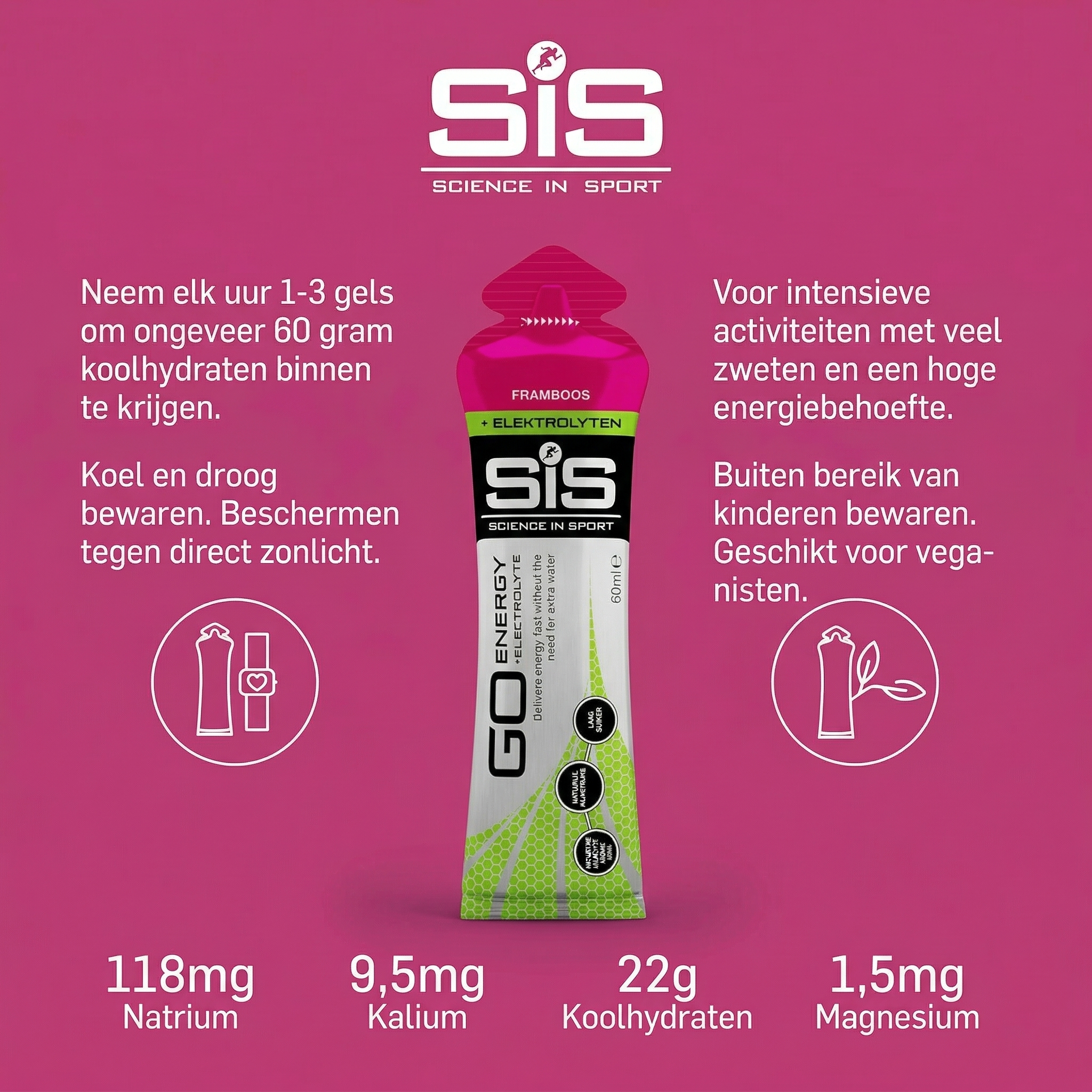SiS Go Isotonic Energygel + Electrolyte | Lampone