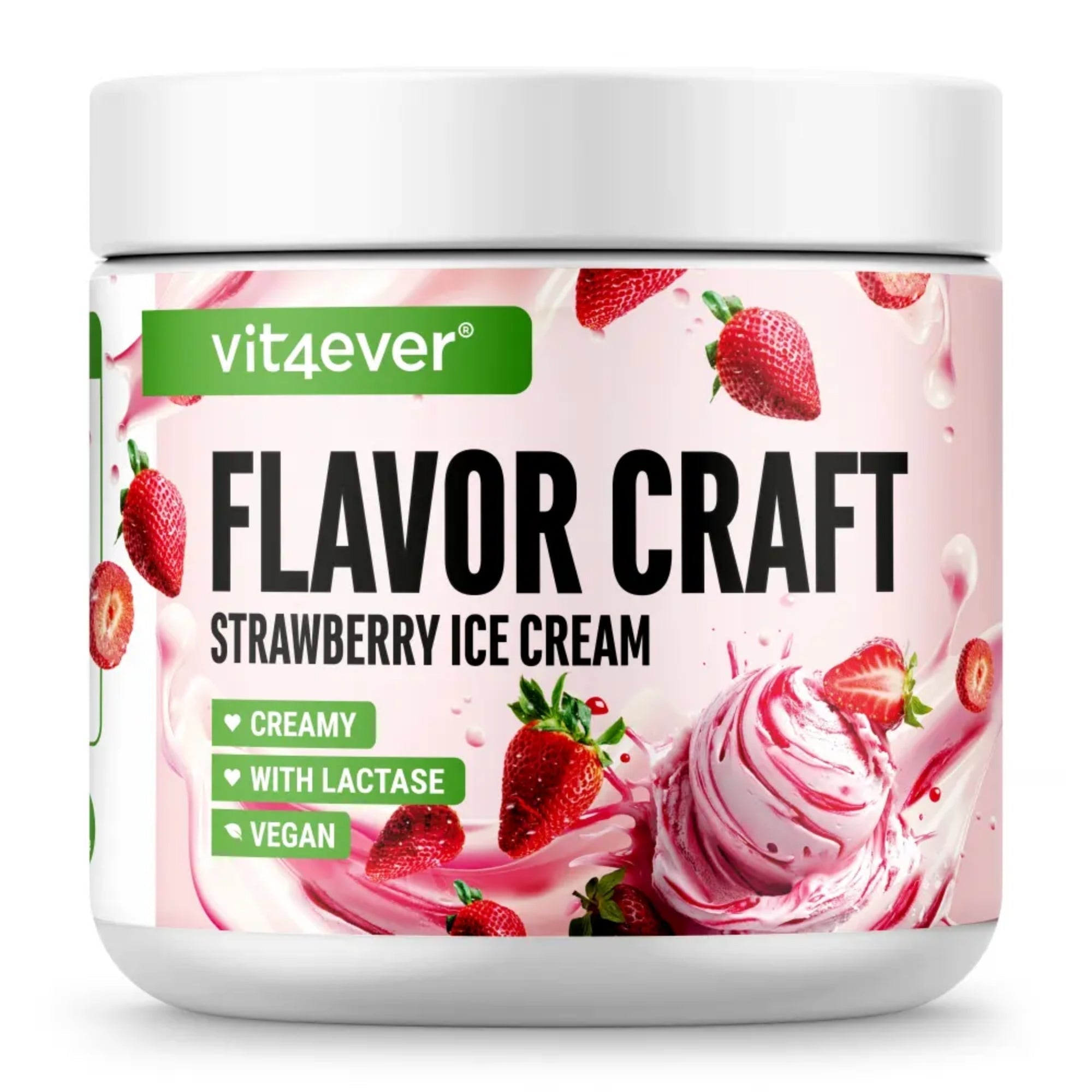 Vit4ever Flavor Craft aroma in polvere gusto gelato alla fragola 250g | acquista in Italia