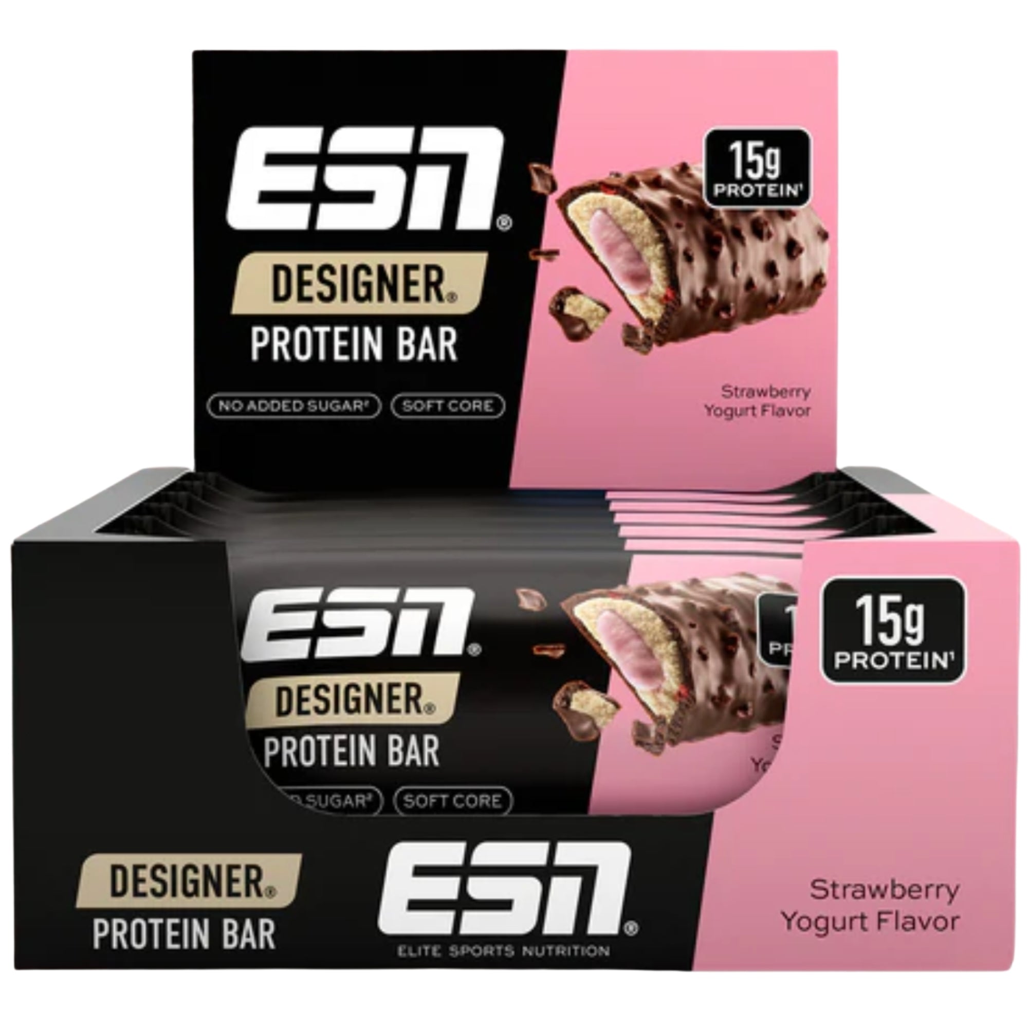 ESN Designer Bar Strawberry Yoghurt 12x45g - barretta proteica senza zuccheri aggiunti