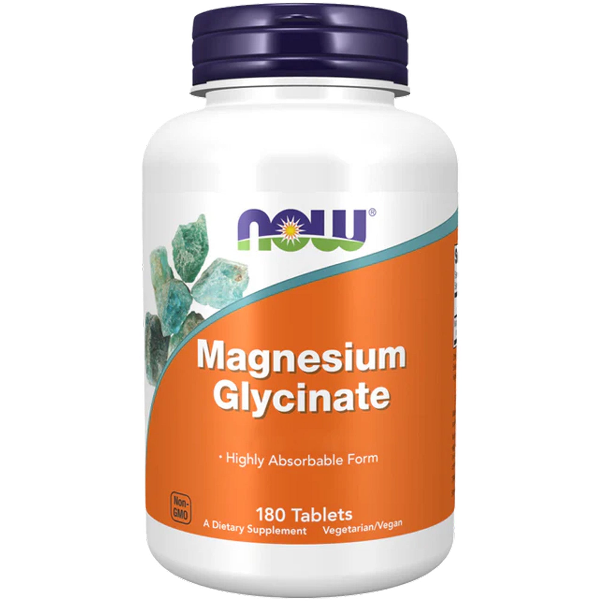 Magnesio Glicinato 200mg | 180 Compresse | NOW Foods