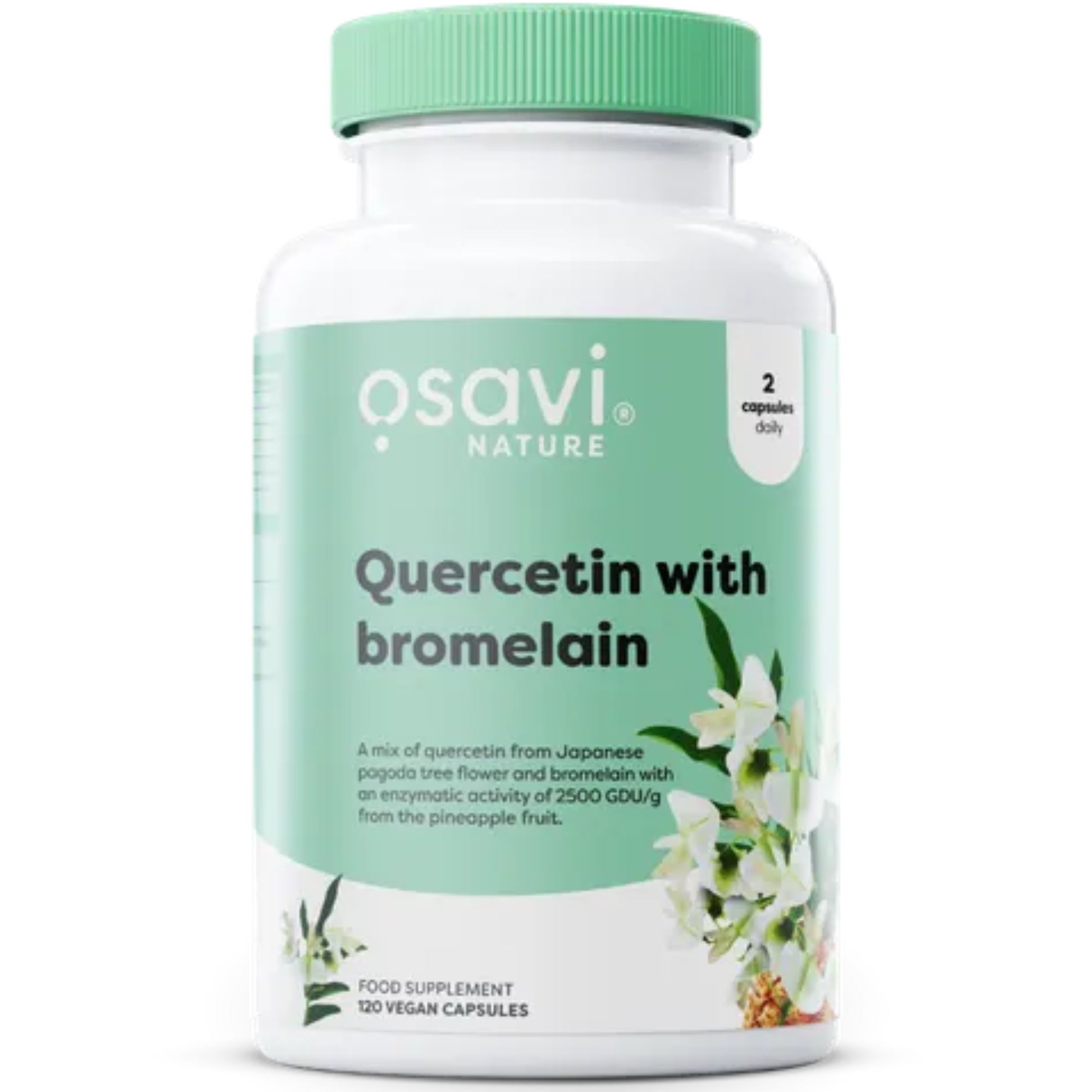 Osavi Quercetina con Bromelina - 120 capsule vegane con quercetina e bromelina di ananas | acquista in Italia
