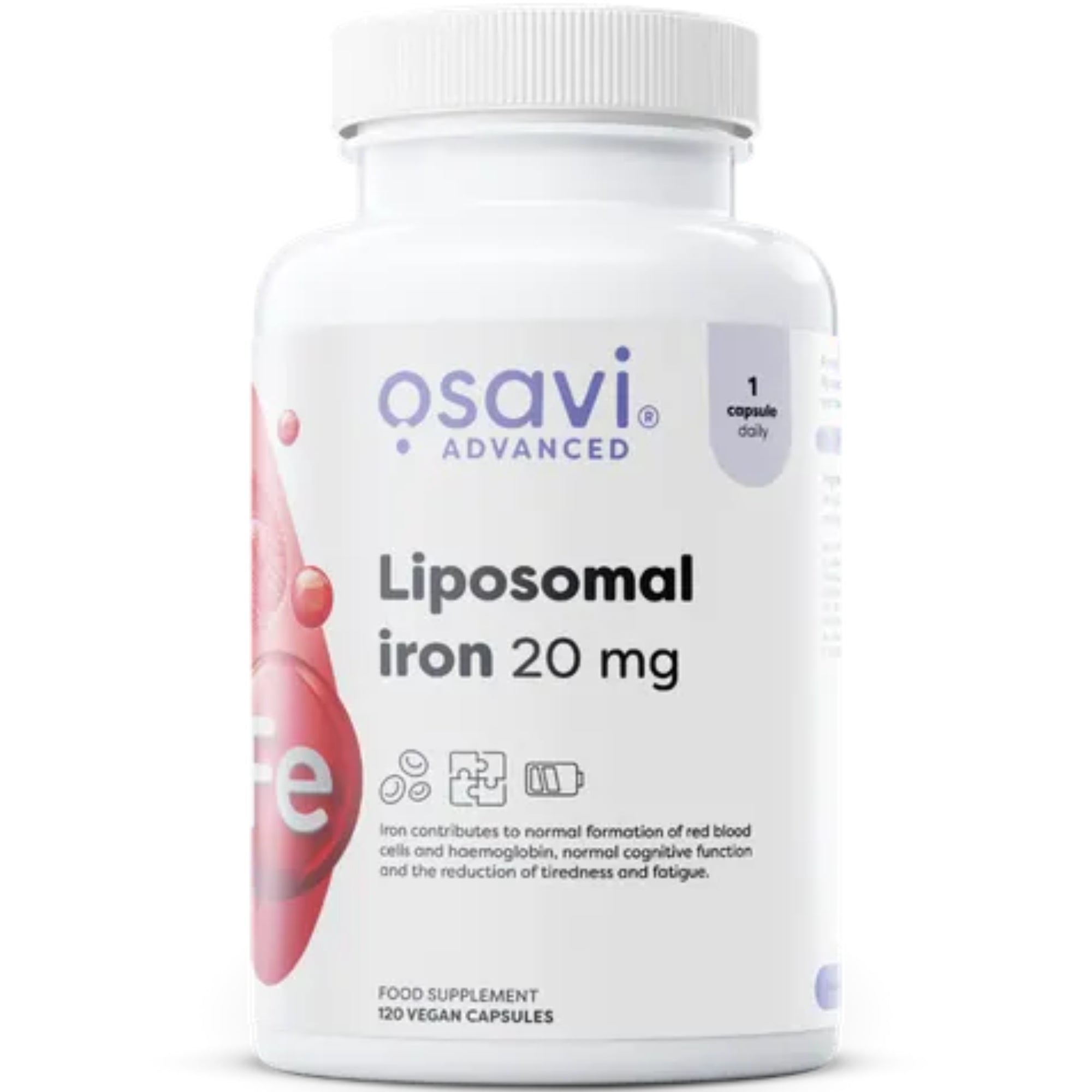 Osavi Ferro Liposomiale 20mg (Liposovit-Fe) - 120 capsule vegan integratore di ferro | acquista in Italia