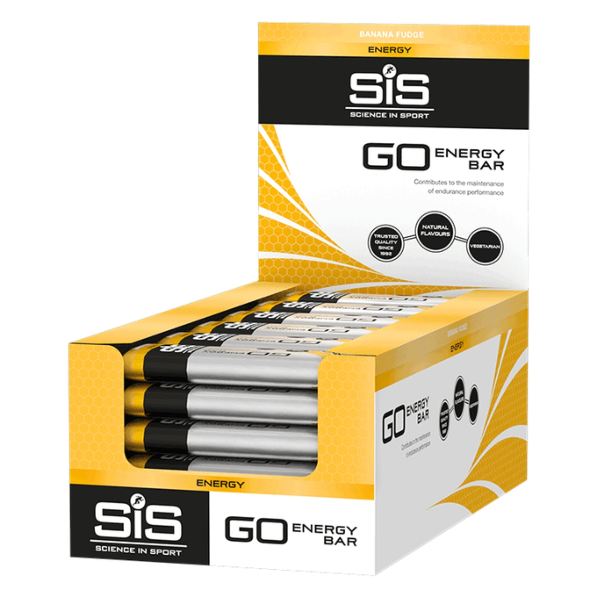 SiS GO Energy Bar | 25 g di carboidrati per barretta | 30 pezzi | Banana Fudge