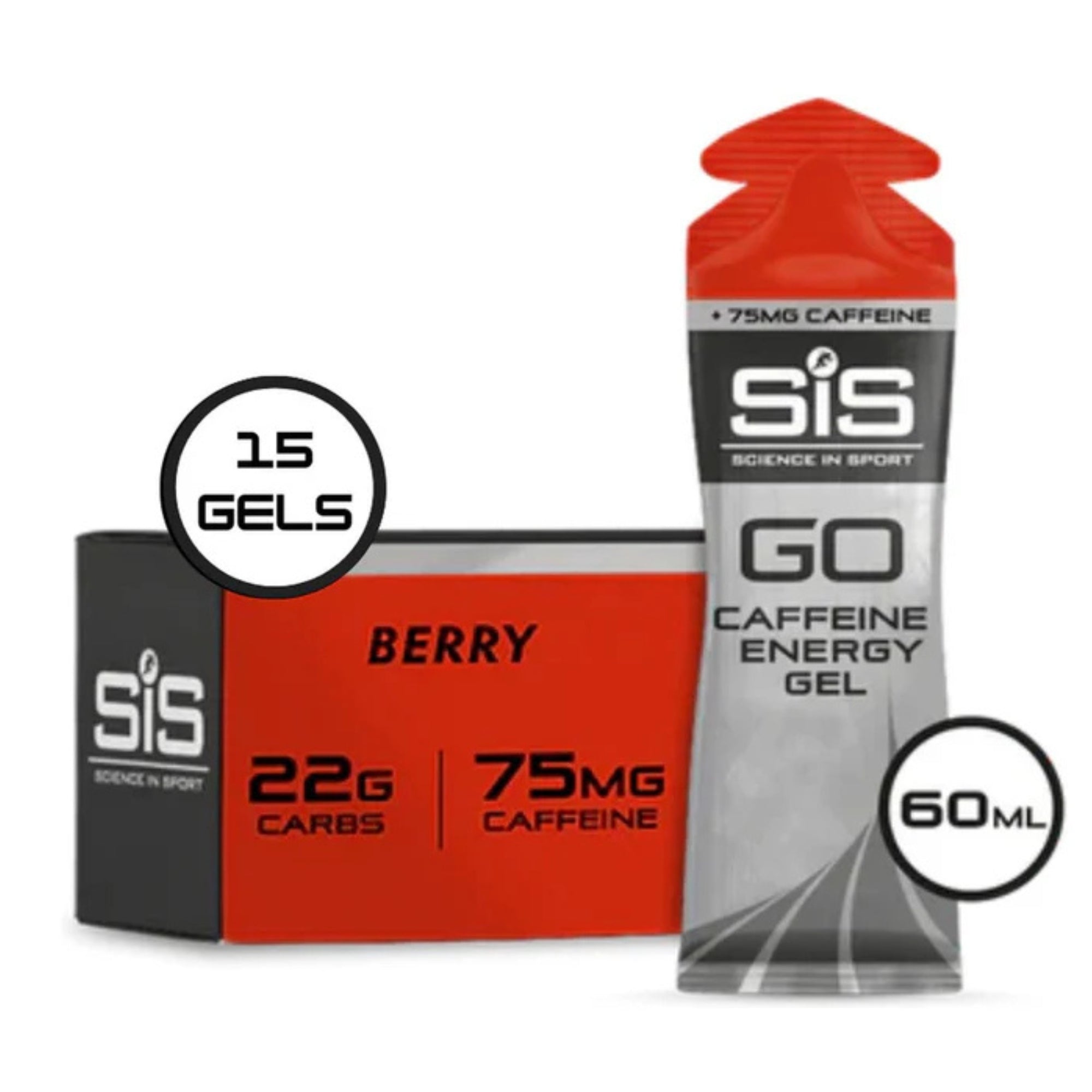 SiS GO Isotonic Energygel + Caffeina Frutti di Bosco 15 pezzi