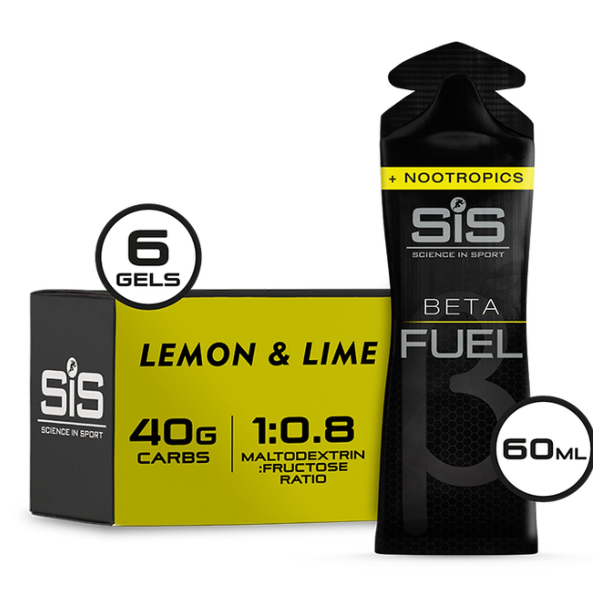 SiS Beta Fuel Gel Nootropics Limone e Lime 6 pezzi