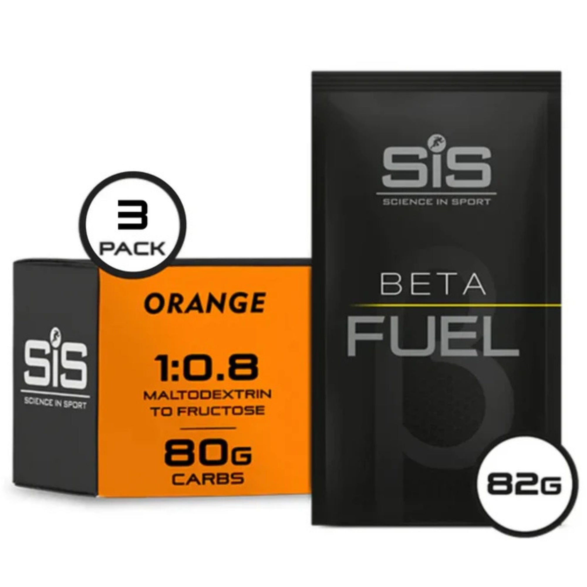 SiS Beta Fuel 80 Sachet Arancia confezione da 3 pezzi