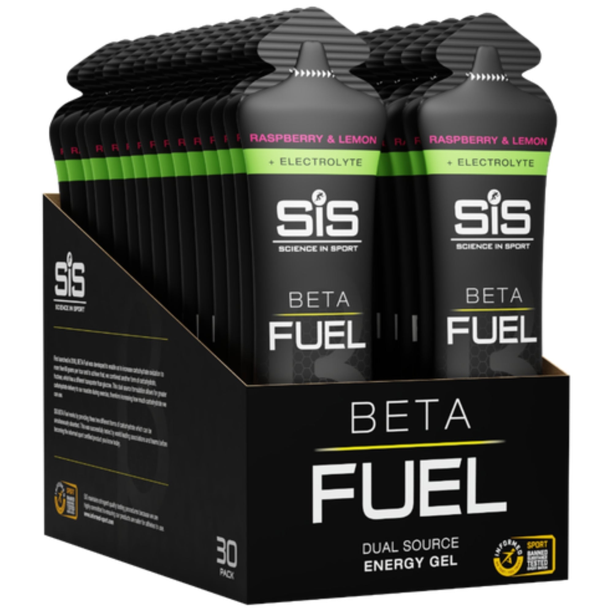 SiS Beta Fuel Gel Elettroliti Lampone e Limone 30 pezzi