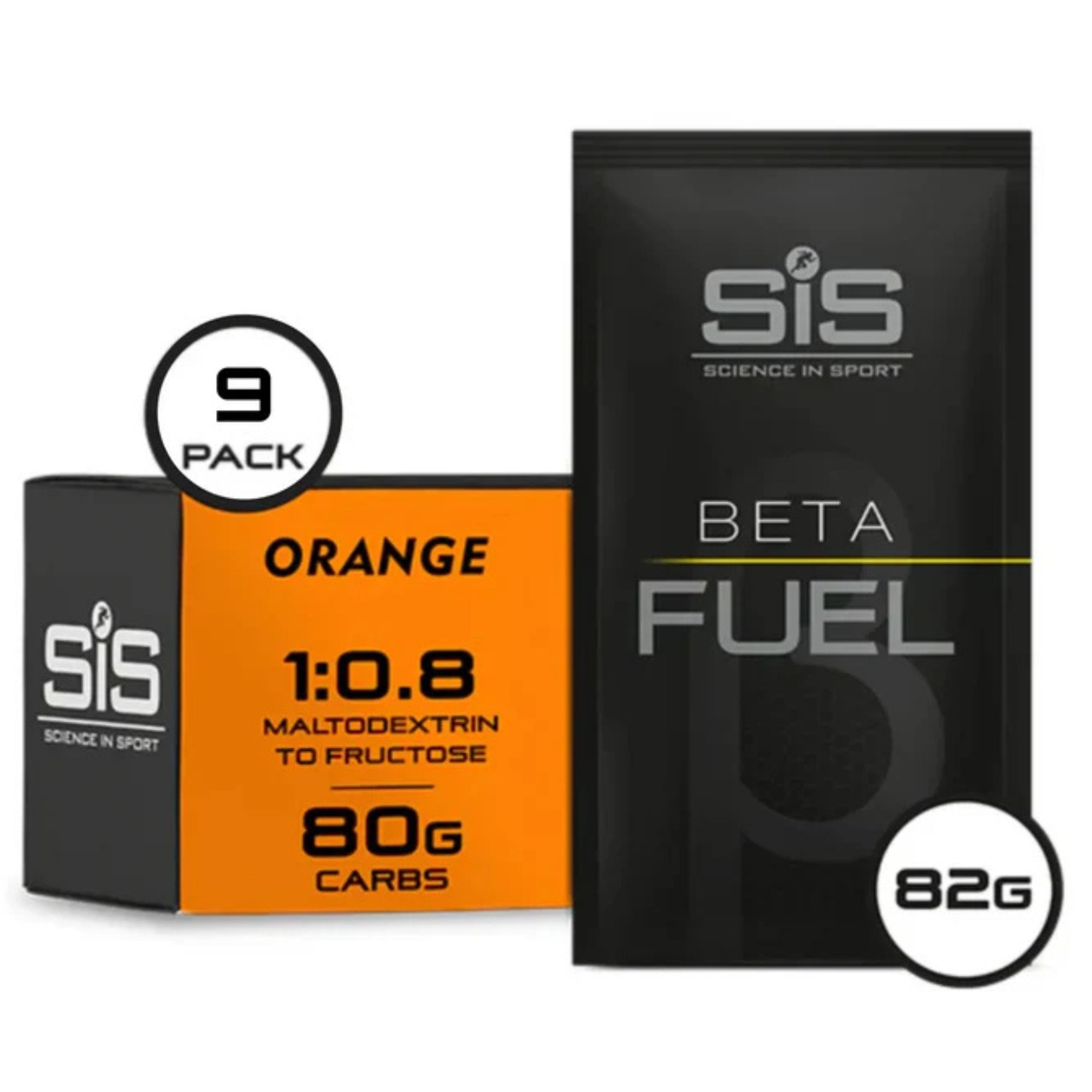 SiS Beta Fuel 80 Sachet Arancia confezione da 9 pezzi