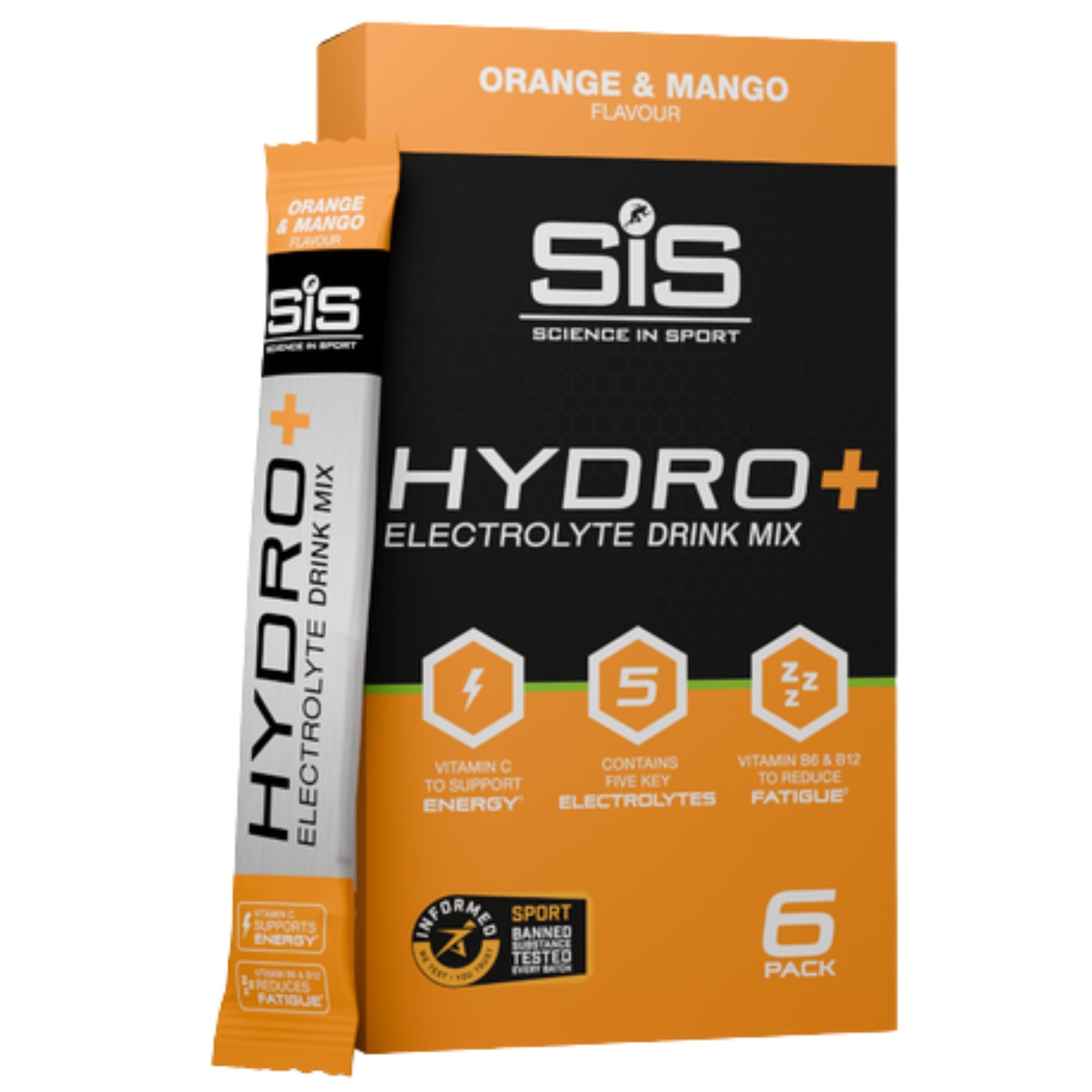 SiS Hydro+ Drink Mix | Elettroliti | Orange Mango | 6-pack