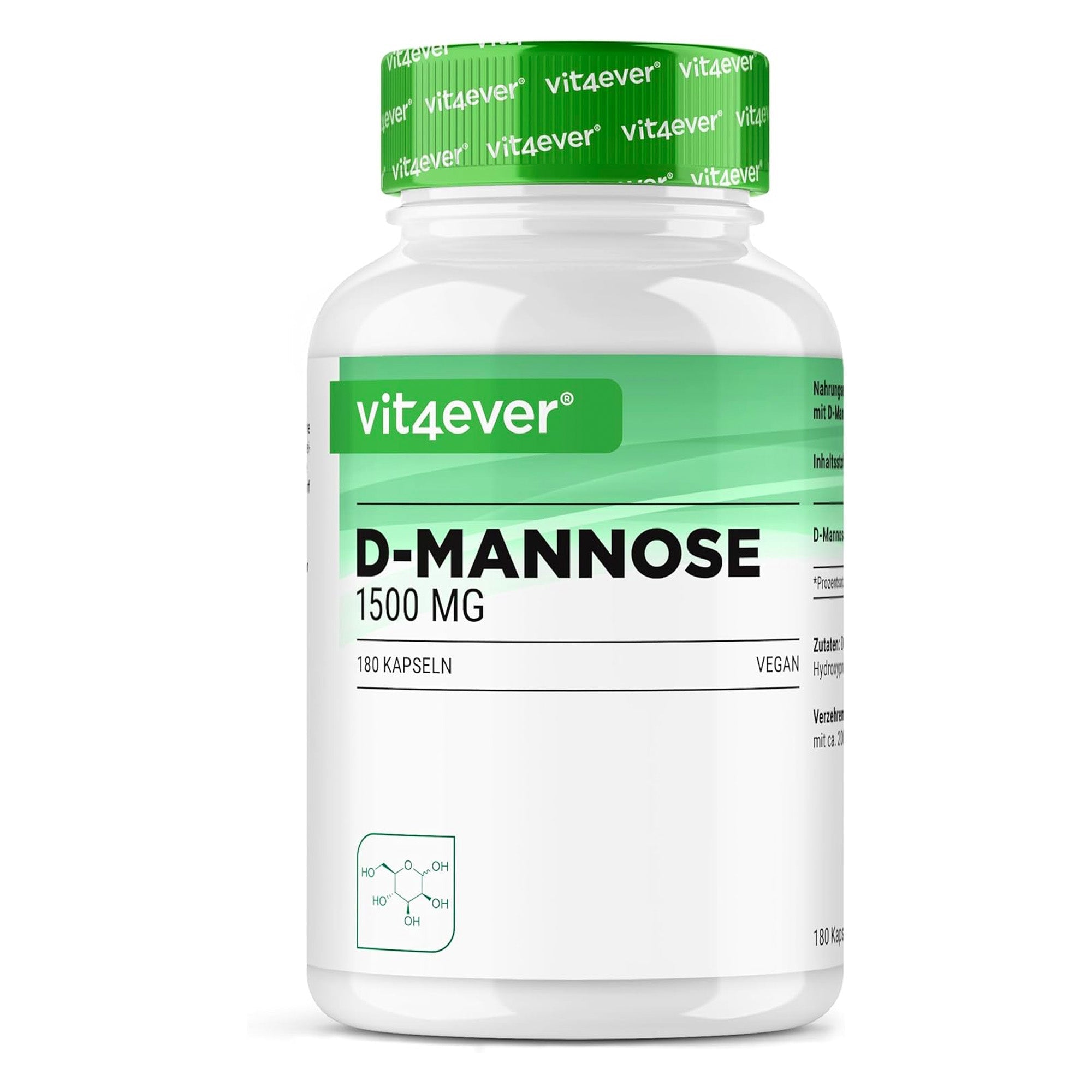 D-Mannosio 1500mg | 180 capsule | Vit4ever