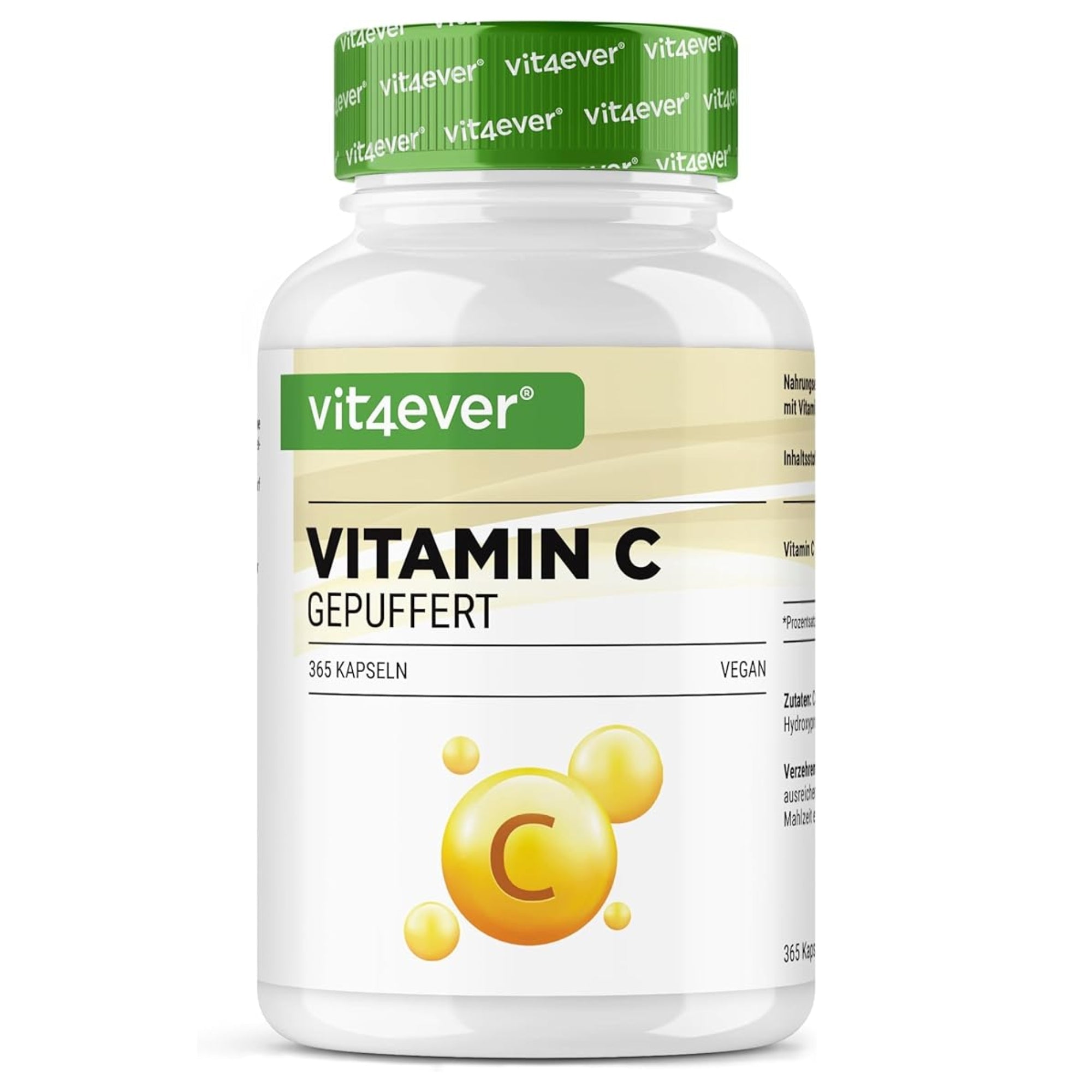 Vitamina C Tamponata 1000mg 365 capsule di Vit4ever