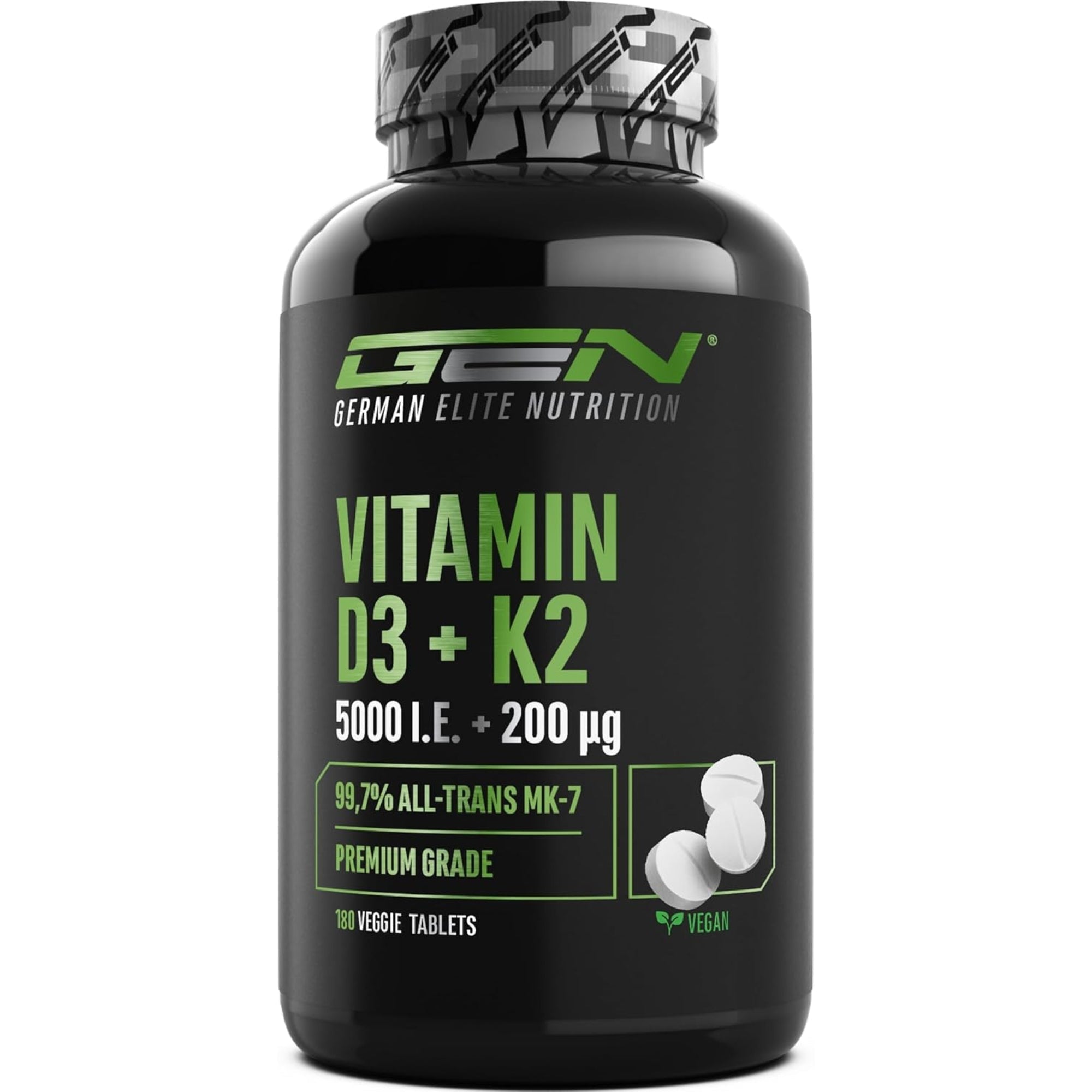 Vitamina D3 5.000 UI + K2 200 mcg | 180 Compresse | GEN