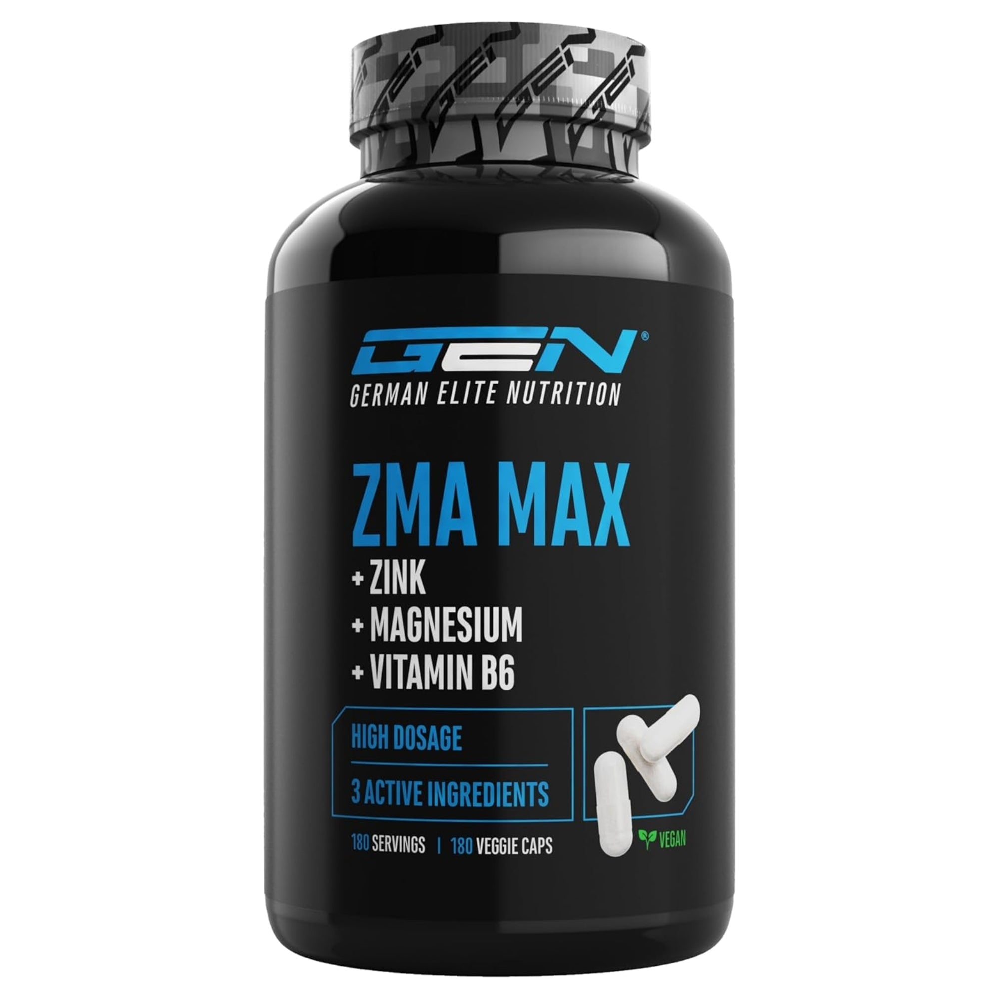 ZMA MAX (Zinco, Triplo Magnesio e Vitamina B6) | 180 Capsule | German Elite Nutrition