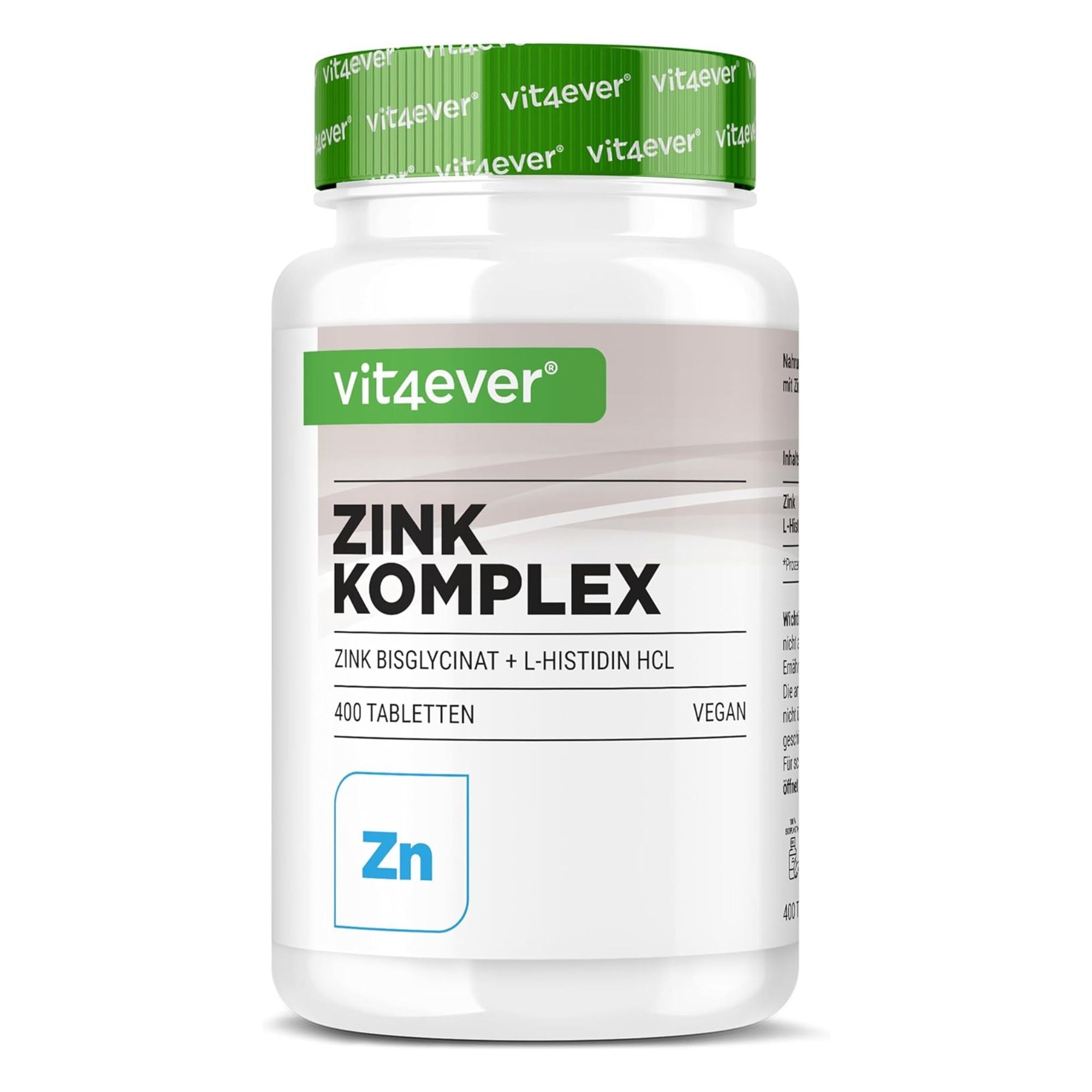 Zinco Bisglicinato | Con Istidina | 25mg | 400 compresse | Vit4ever