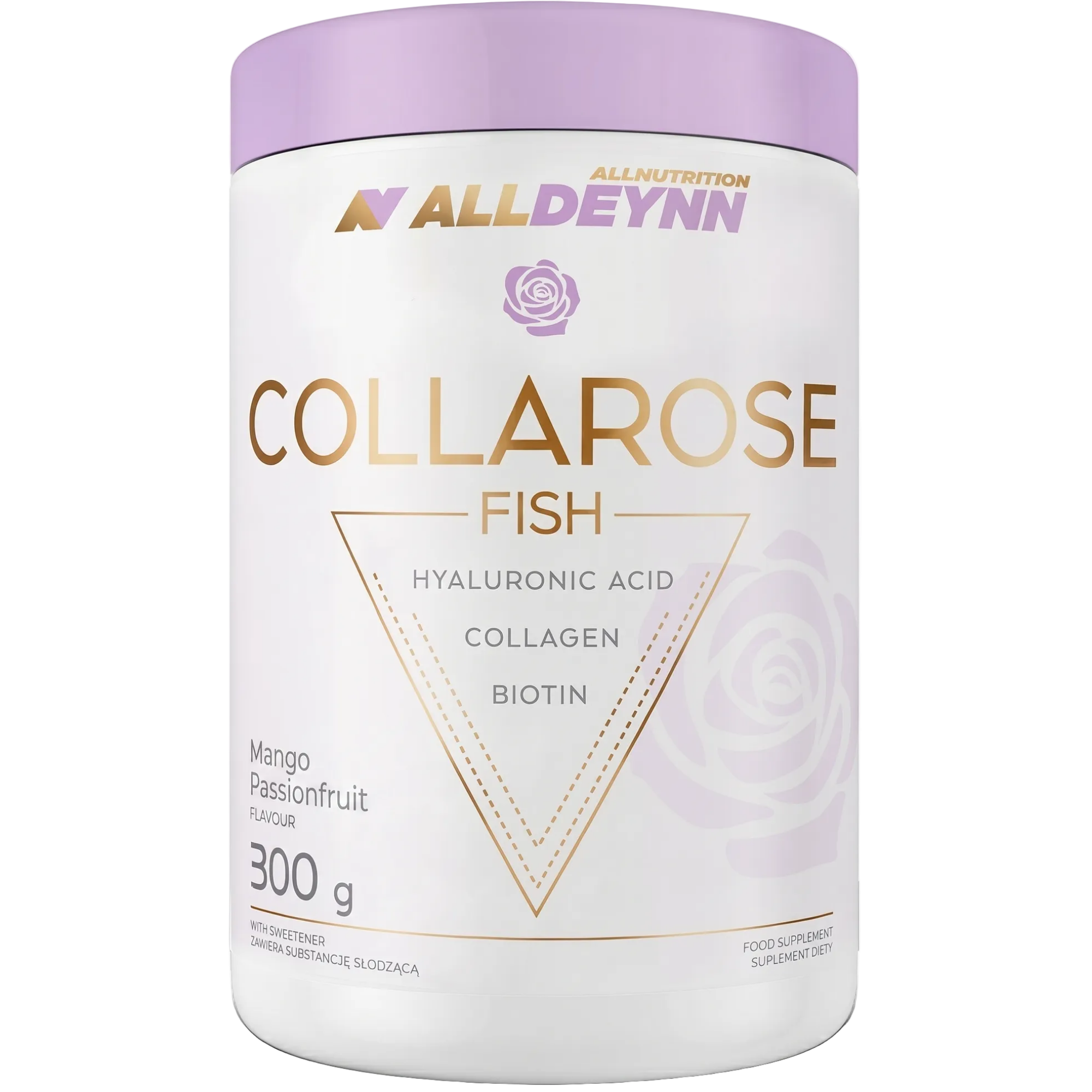 Polvere di collagene di pesce AllDeynn Collarose Fish Mango Passionfruit 300 grammi