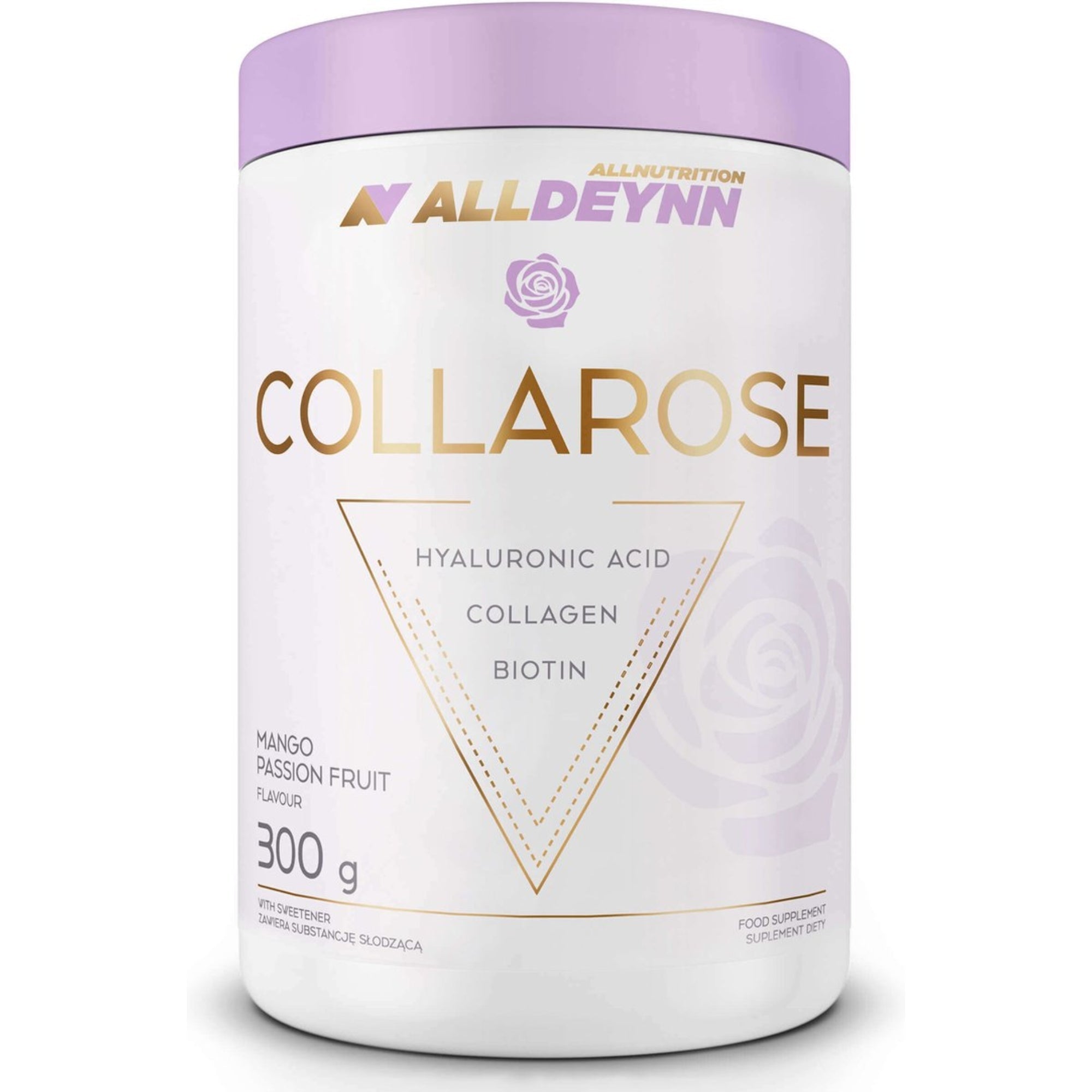Polvere di collagene bovino AllDeynn Collarose Mango Passion Fruit 300 grammi