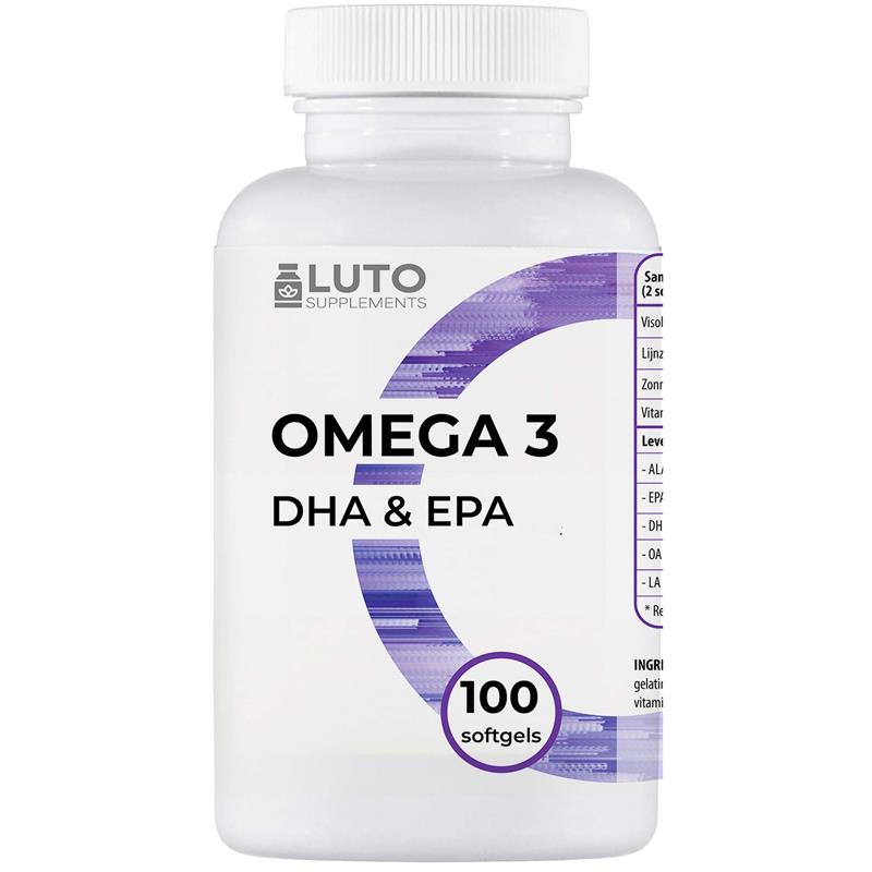LUTO Supplements Omega 3 DHA ed EPA 100 softgel con vitamina E | acquista in Italia