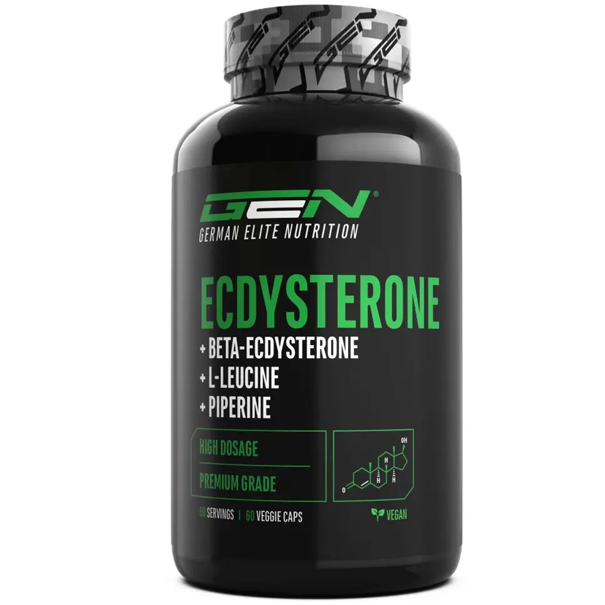 Beta-Ecdisterone 450mg + L-Leucina e Piperina | 60 capsule | German Elite Nutrition