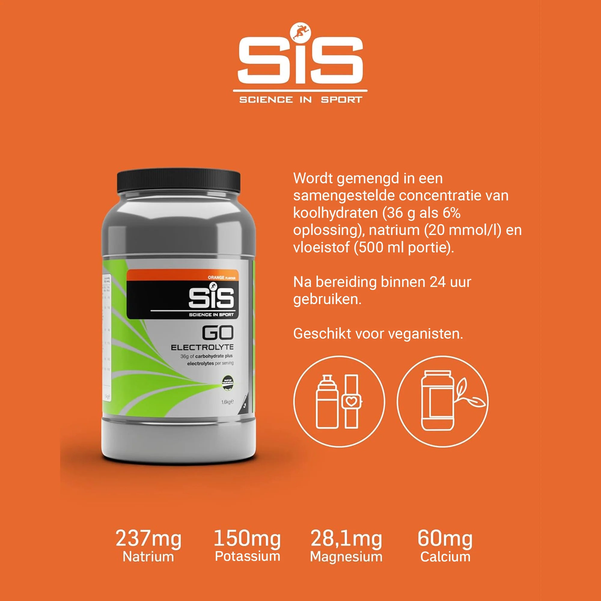 SiS GO Electrolyte Arancia dettagli prodotto da 1600g #Formato_1600g