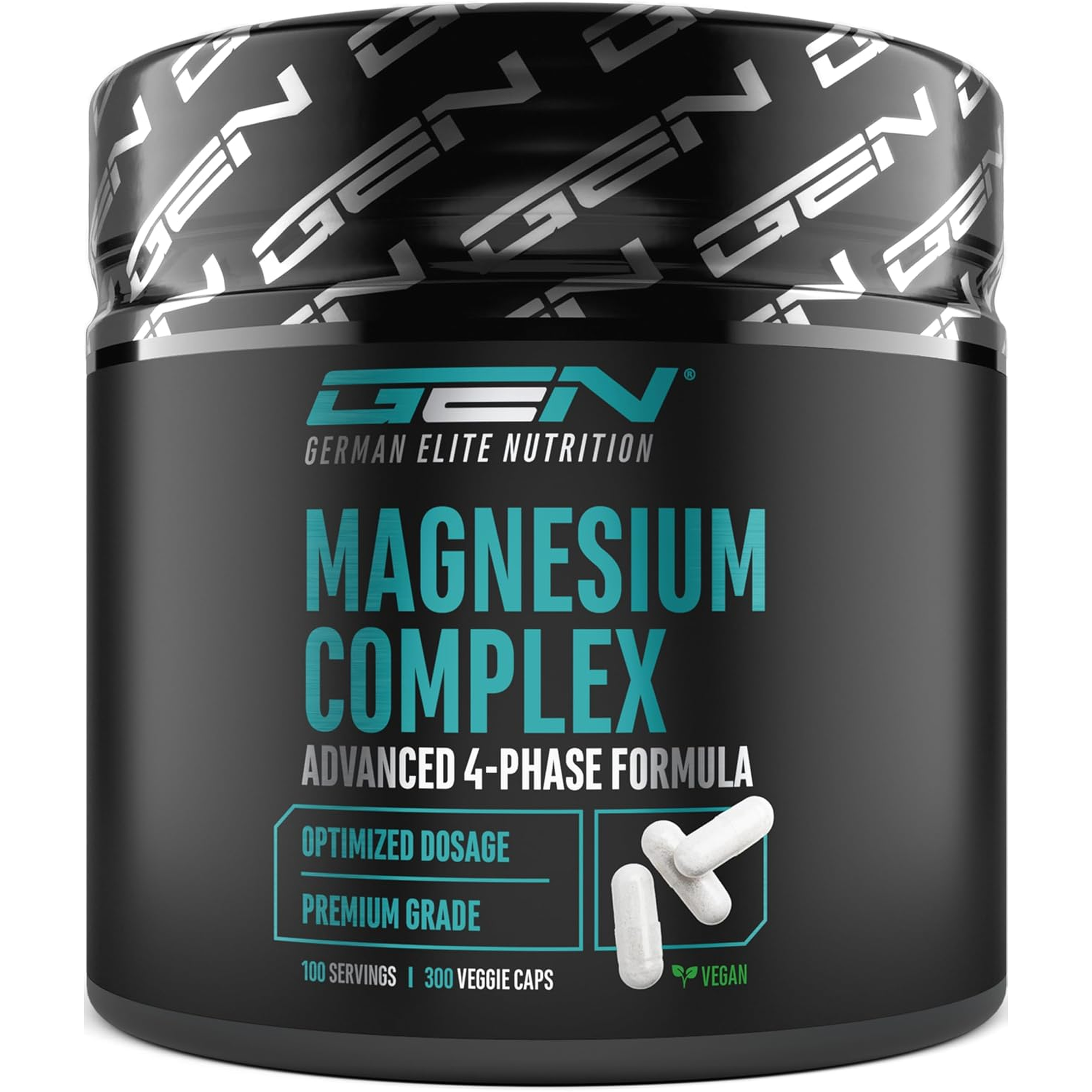 Magnesio Complex 375mg | 4 Forme | 300 Capsule | GEN