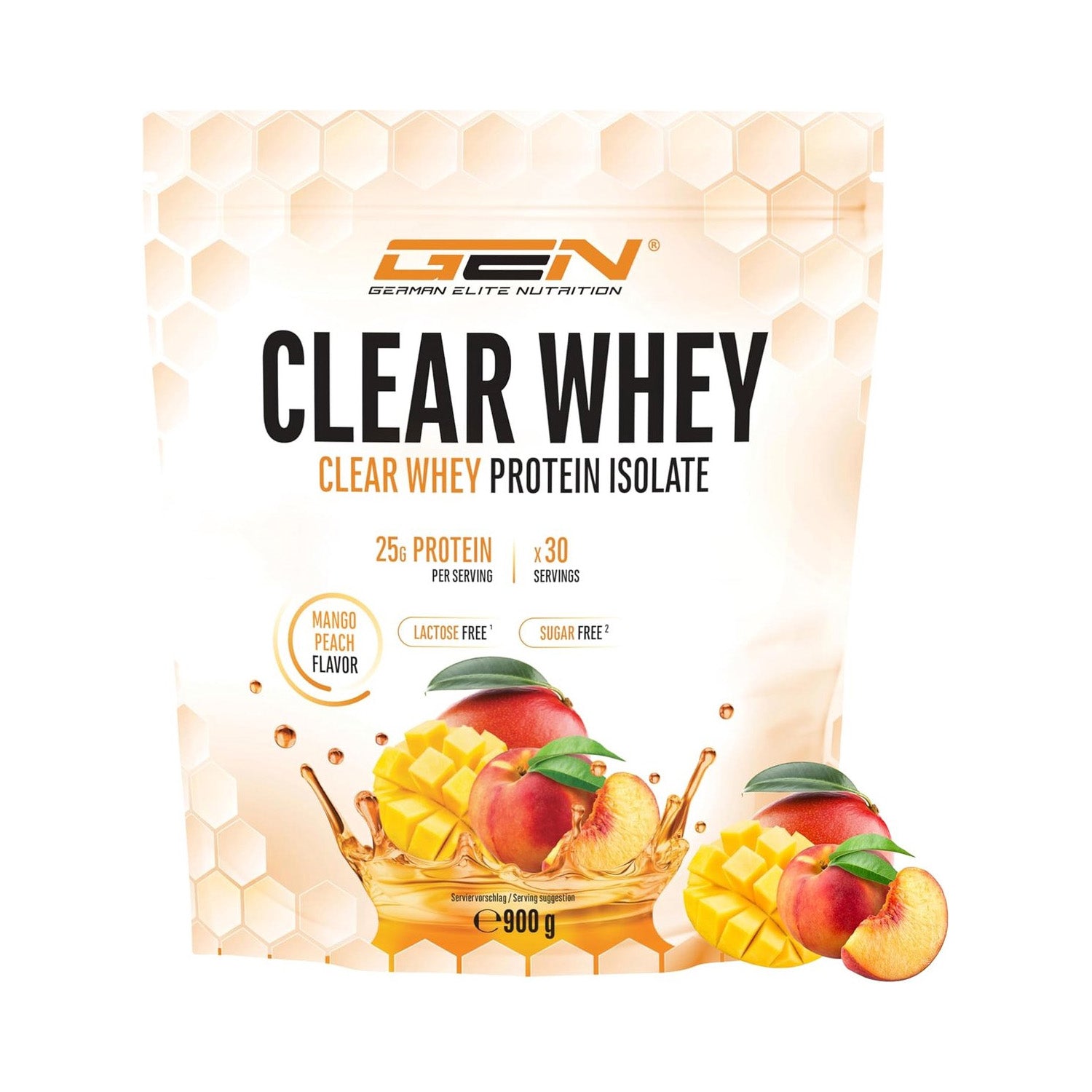 Clear Whey Protein Isolate Mango e Pesca | 900 g | German Elite Nutrition