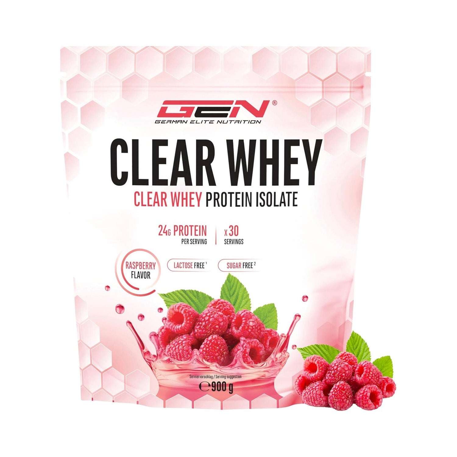 Clear Whey Protein Isolate Lampone | 900 g | German Elite Nutrition