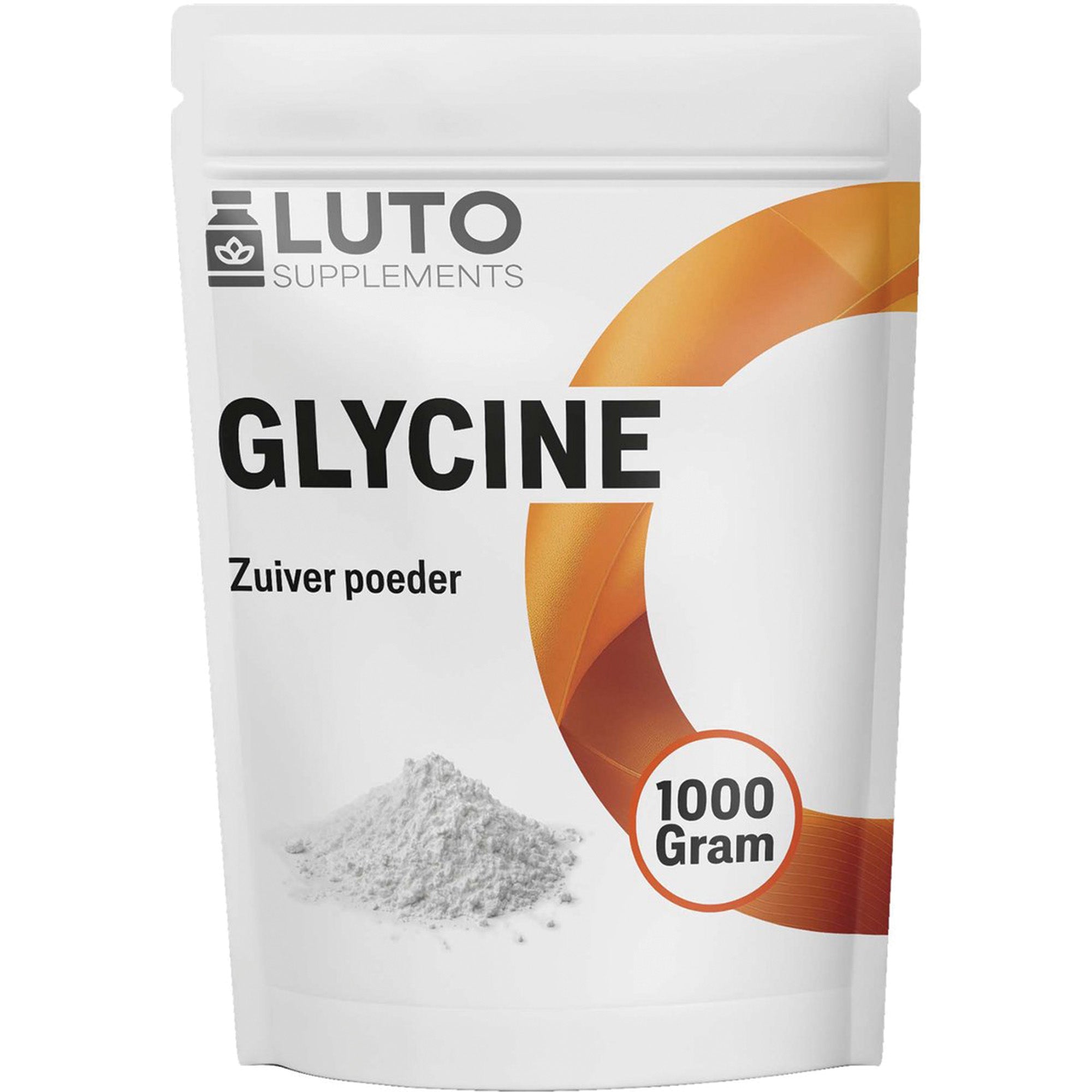 Glicina in polvere 1000 grammi di LUTO Supplements, busta con polvere di amminoacido glicina 100% pura senza additivi