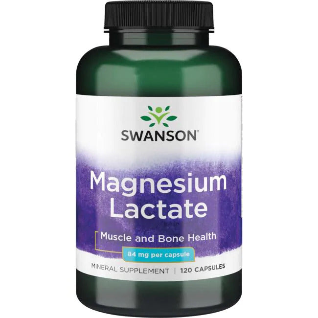 Swanson Magnesio Lattato - 84 mg - 120 Capsule