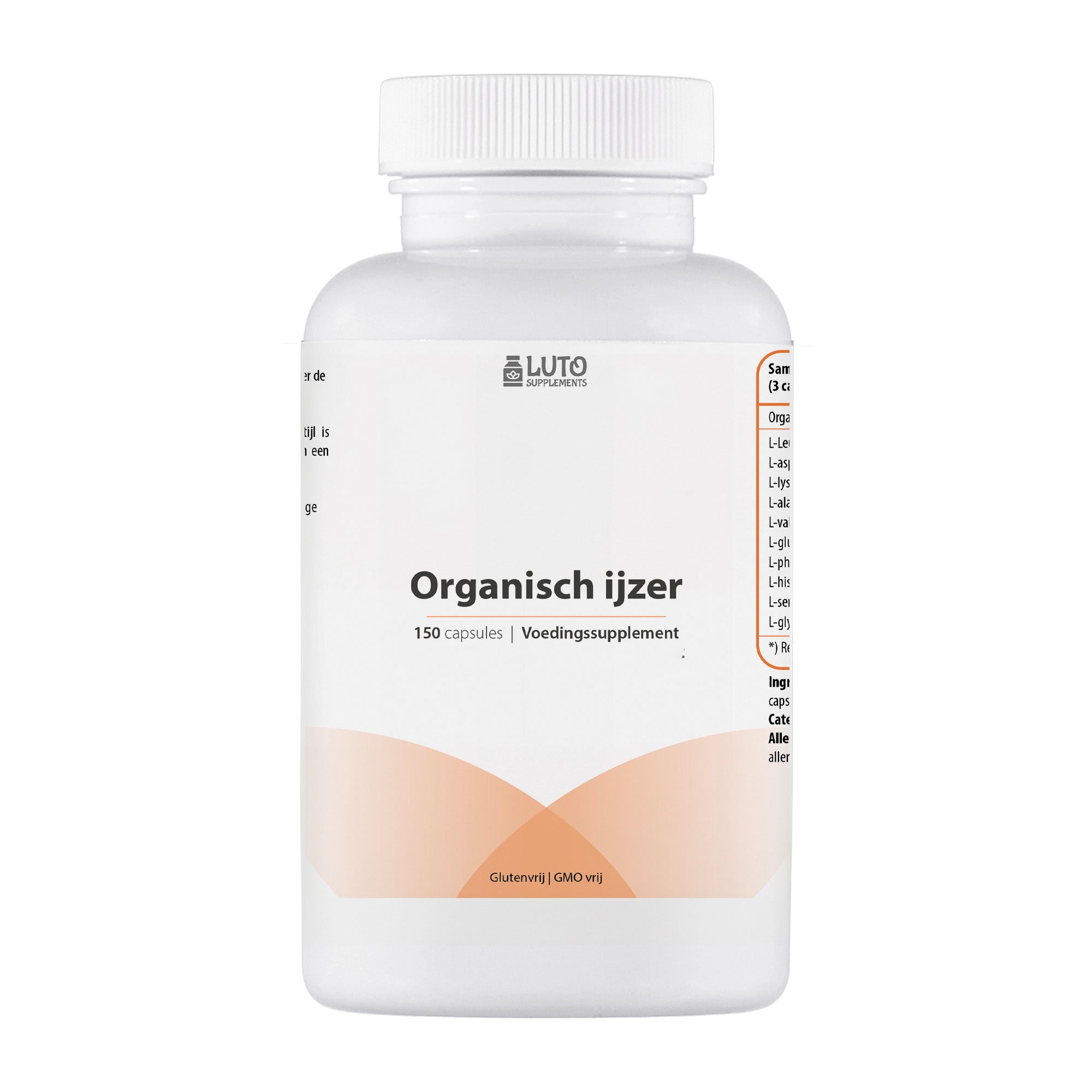 Luto Supplements | Ferro organico | Ricco mix di aminoacidi | Concentrato proteico premium | Riduce la stanchezza *¹ | Sostiene il sistema immunitario *² | 150 capsule