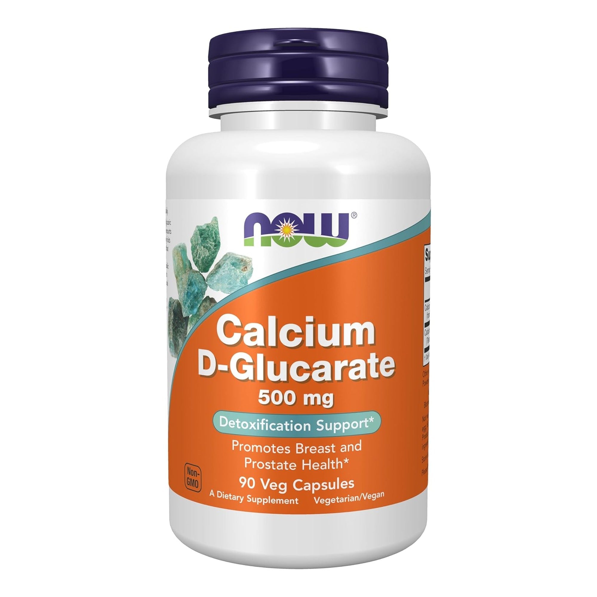 Calcium D-Glucarate 500 mg Now Foods 90 capsule vegetariane fronte del barattolo
