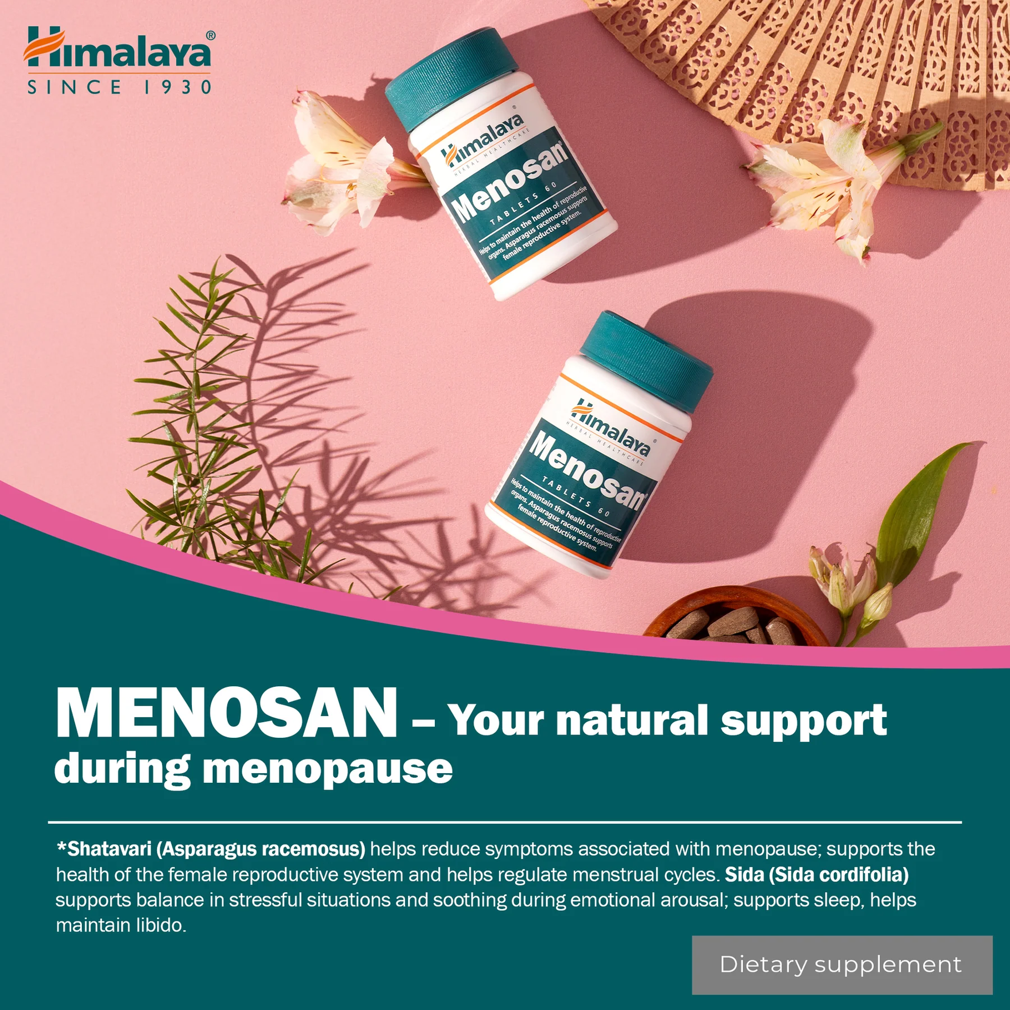 Himalaya Menosan due barattoli con radice di shatavari