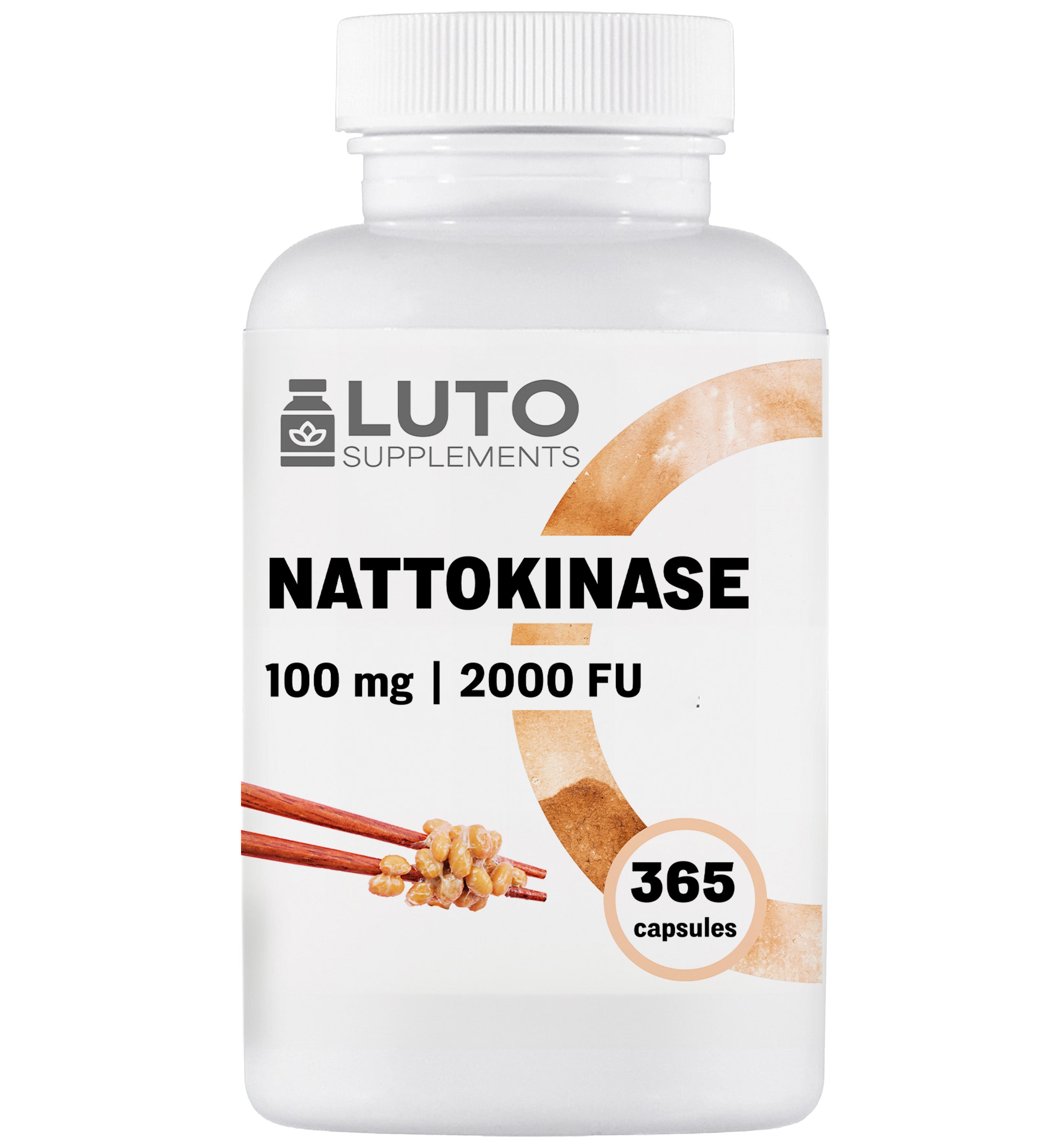 Nattochinasi 100mg 20.000FU/g | 365 Capsule | LUTO Supplements