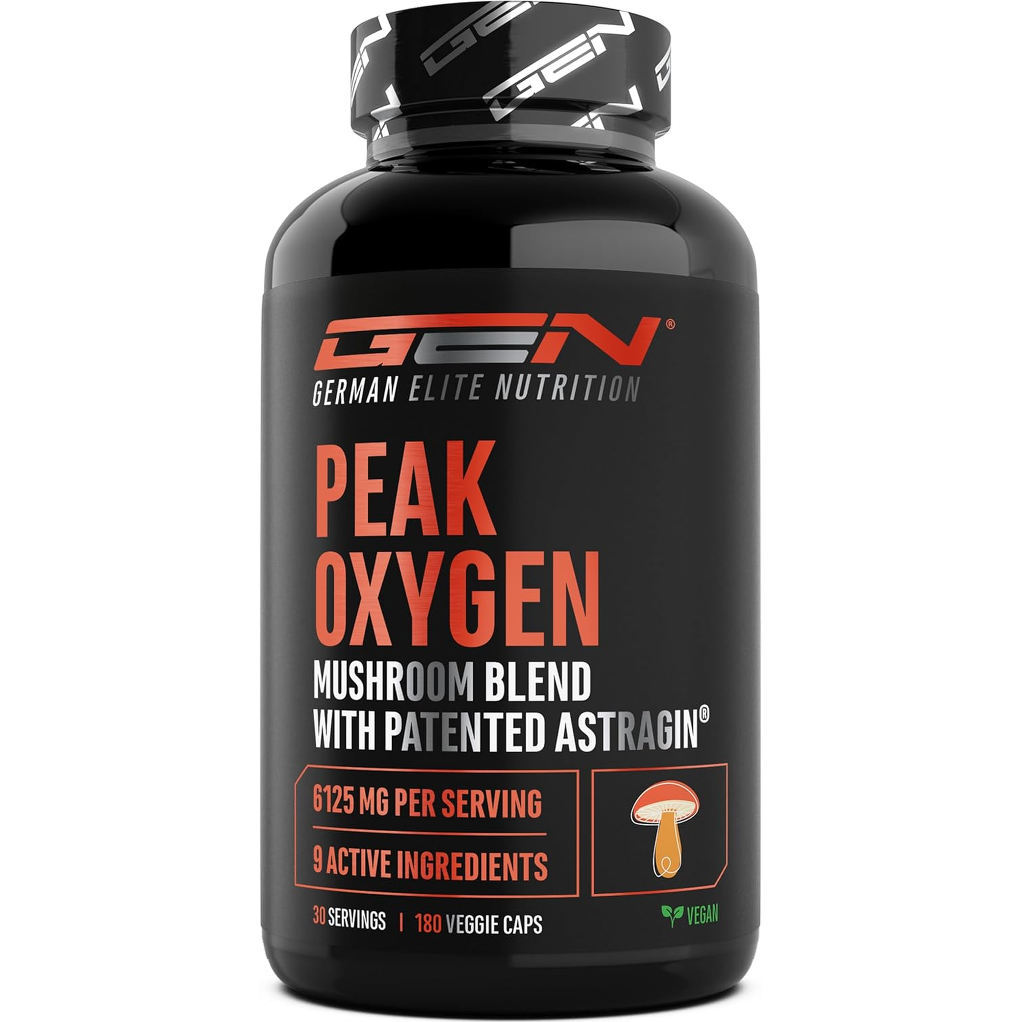 Peak Oxygen Complesso di Funghi | 180 Capsule | GEN
