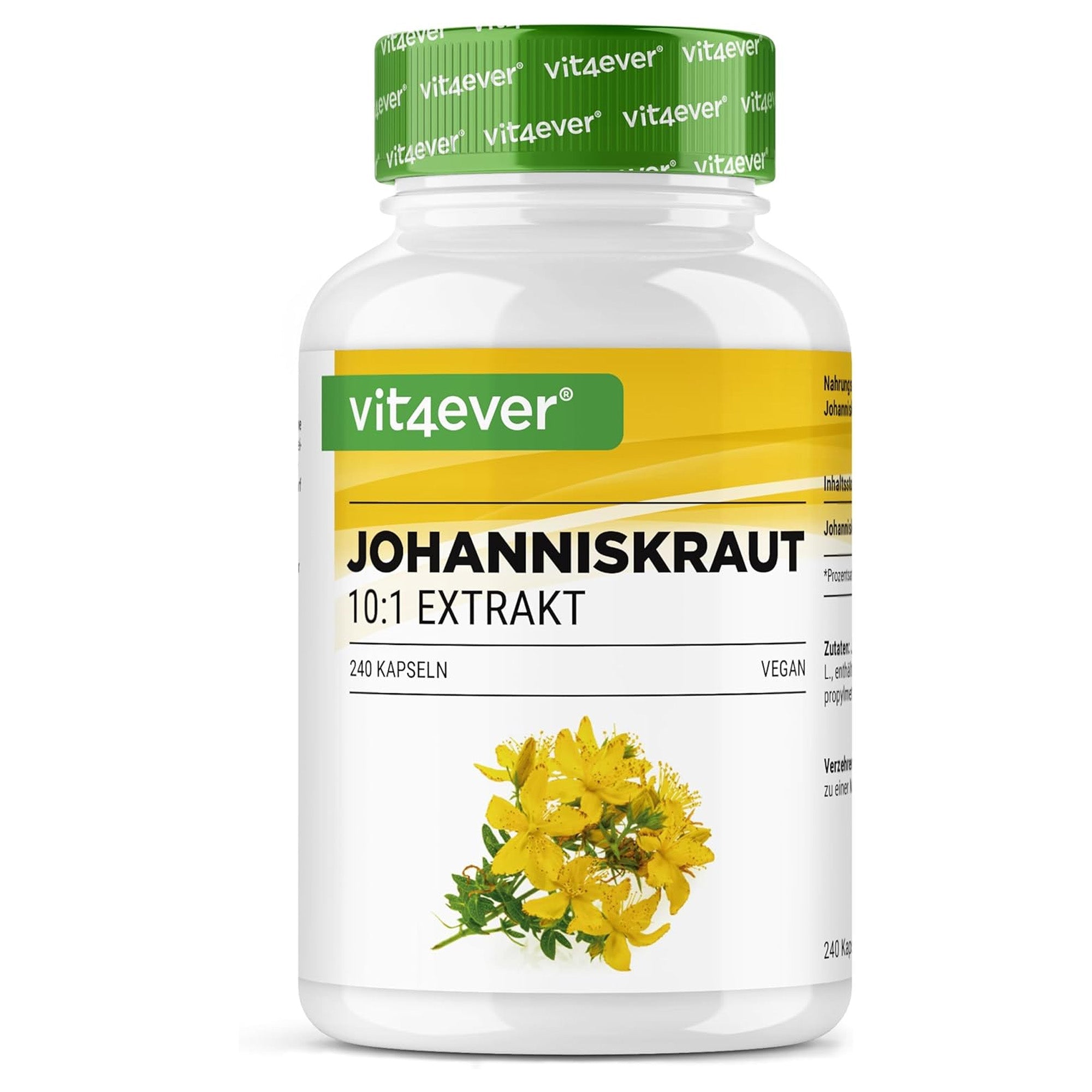 Vit4ever Iperico capsule - alto dosaggio 500 mg di estratto, pari a 5000 mg di iperico puro