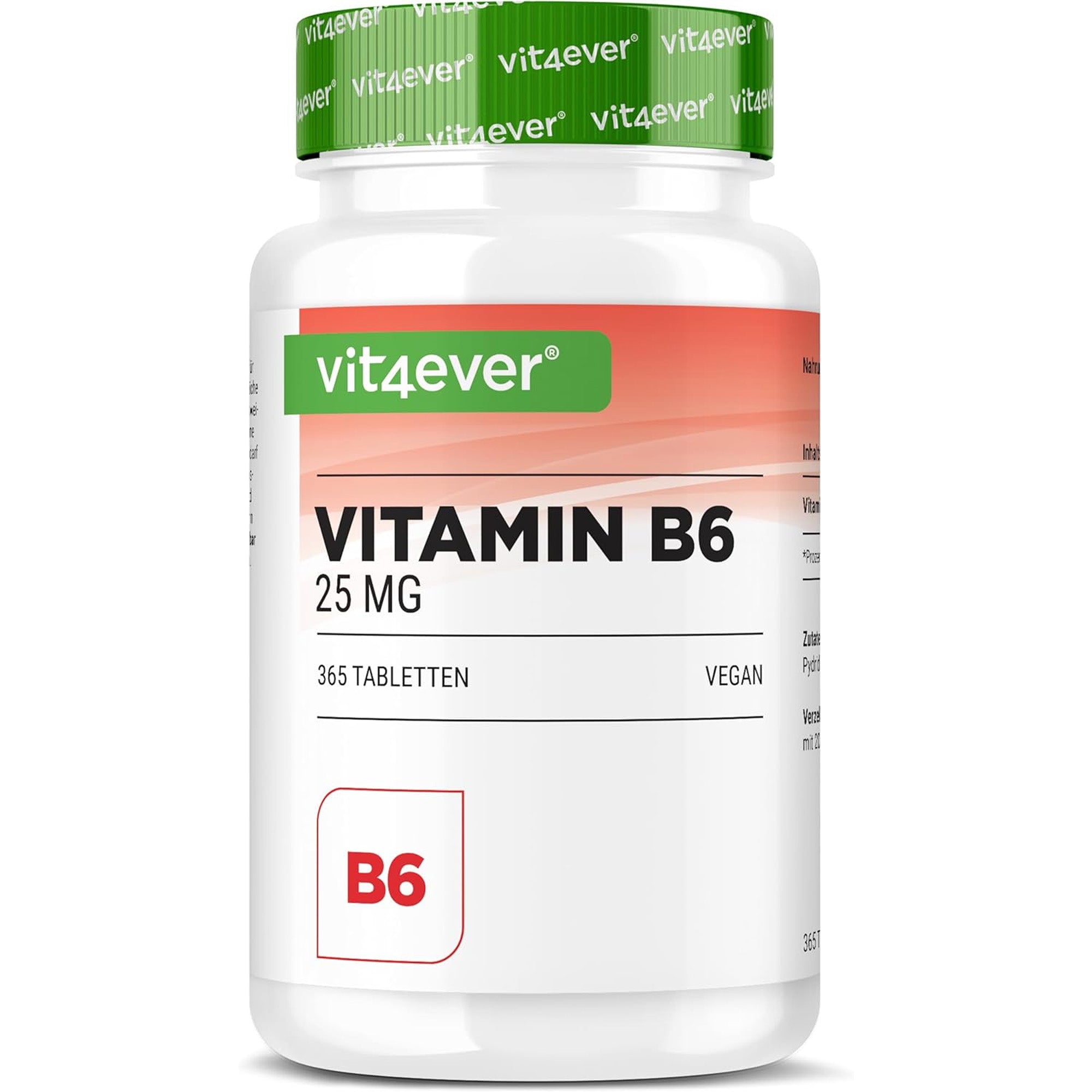 Confezione di Vit4 Vitamina B6 365 – Integratore P-5-P ad alto dosaggio di Vit4ever.