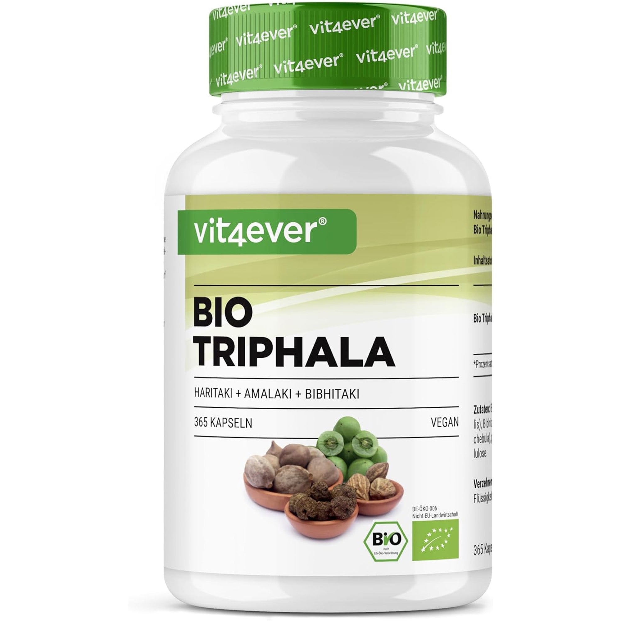 Estratto di Triphala Bio 10:1 | 365 Capsule | Vit4ever