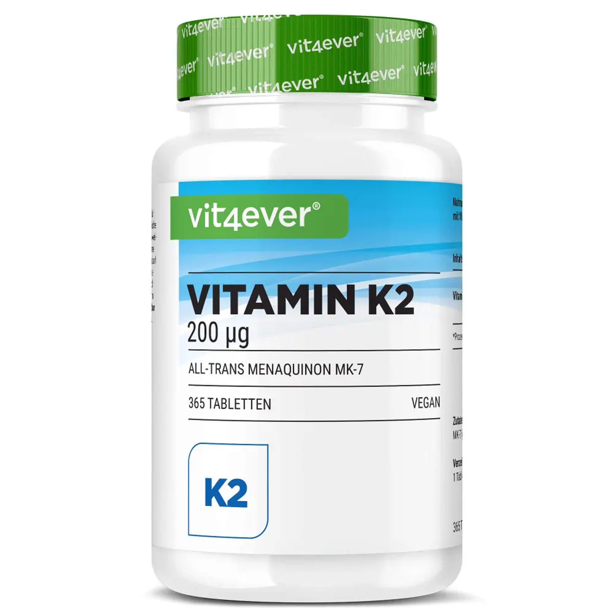 Vitamina K2 MK-7 200 mcg 365 compresse di Vit4ever