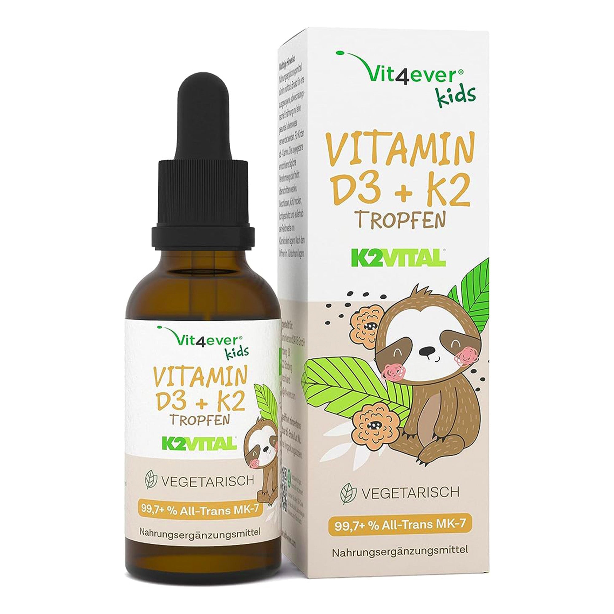 gocce di vitamina D3 e K2 per bambini